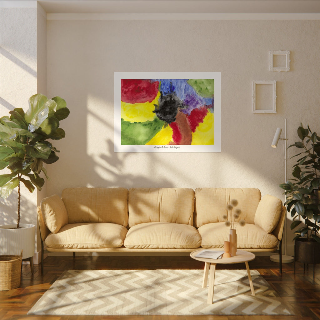 It Begins to Grow - The First Invasion - Watercolor Texture Art Print by John Ganger