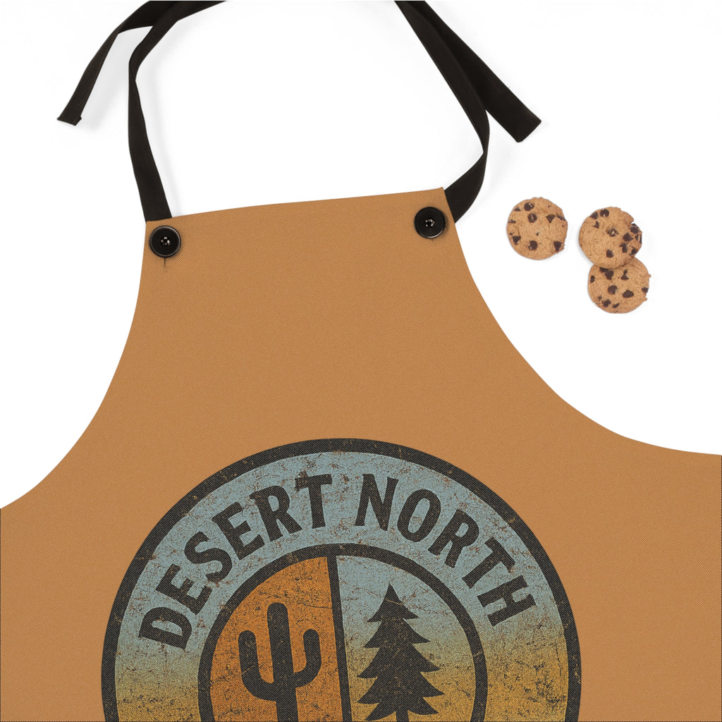 Desert North Supply Apron — Rustic Outdoor Logo Cooking Apron