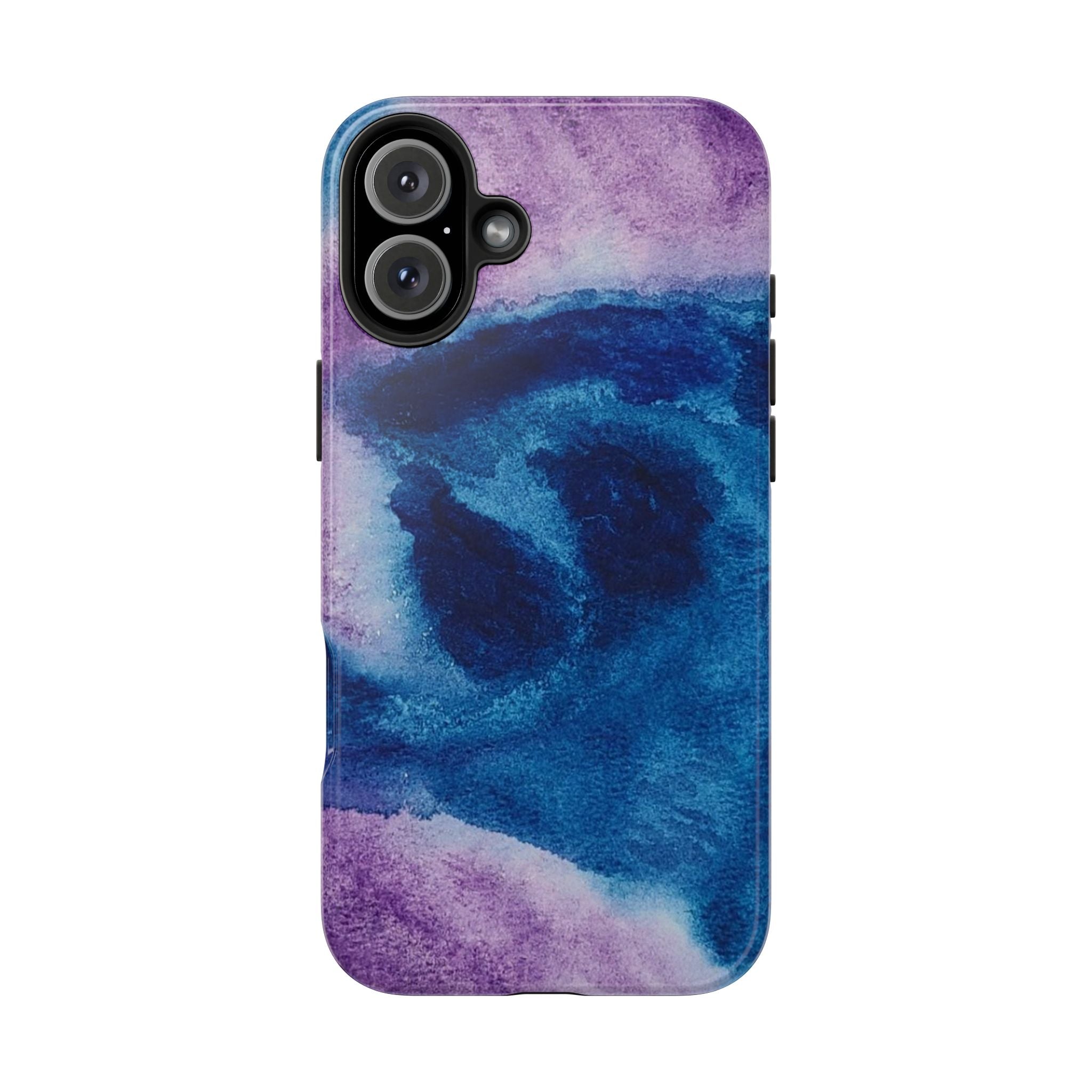 Purple Blue Abstract Phone Case | Geometric Swirl Pattern
