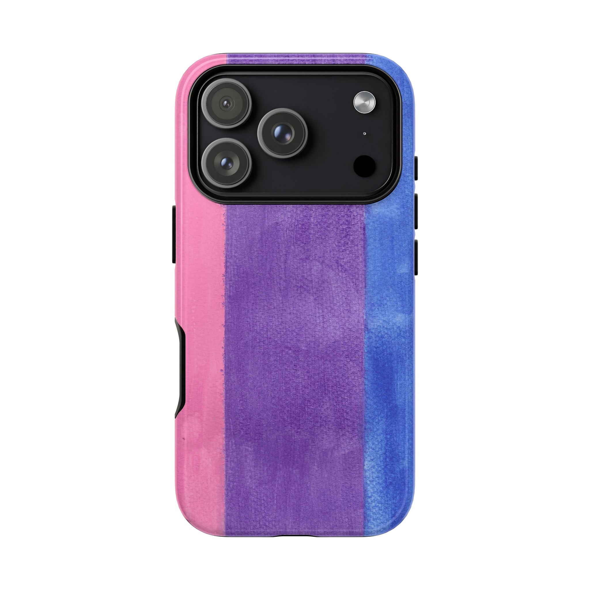Watercolor Stripe Tough Phone Case — Pink Purple Blue Pride Protective Cover