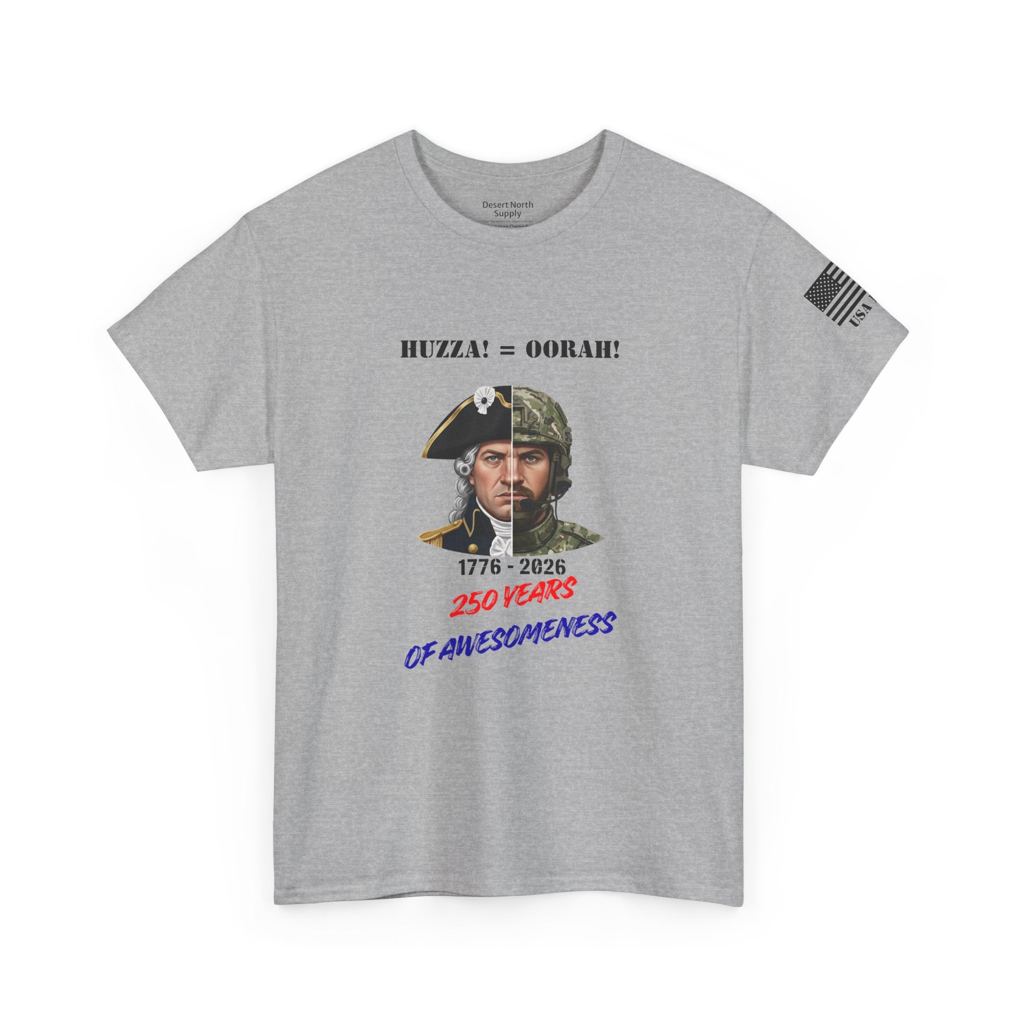 250 Years American Awesomeness Huzza Oorah Tee | Split Era Military Style