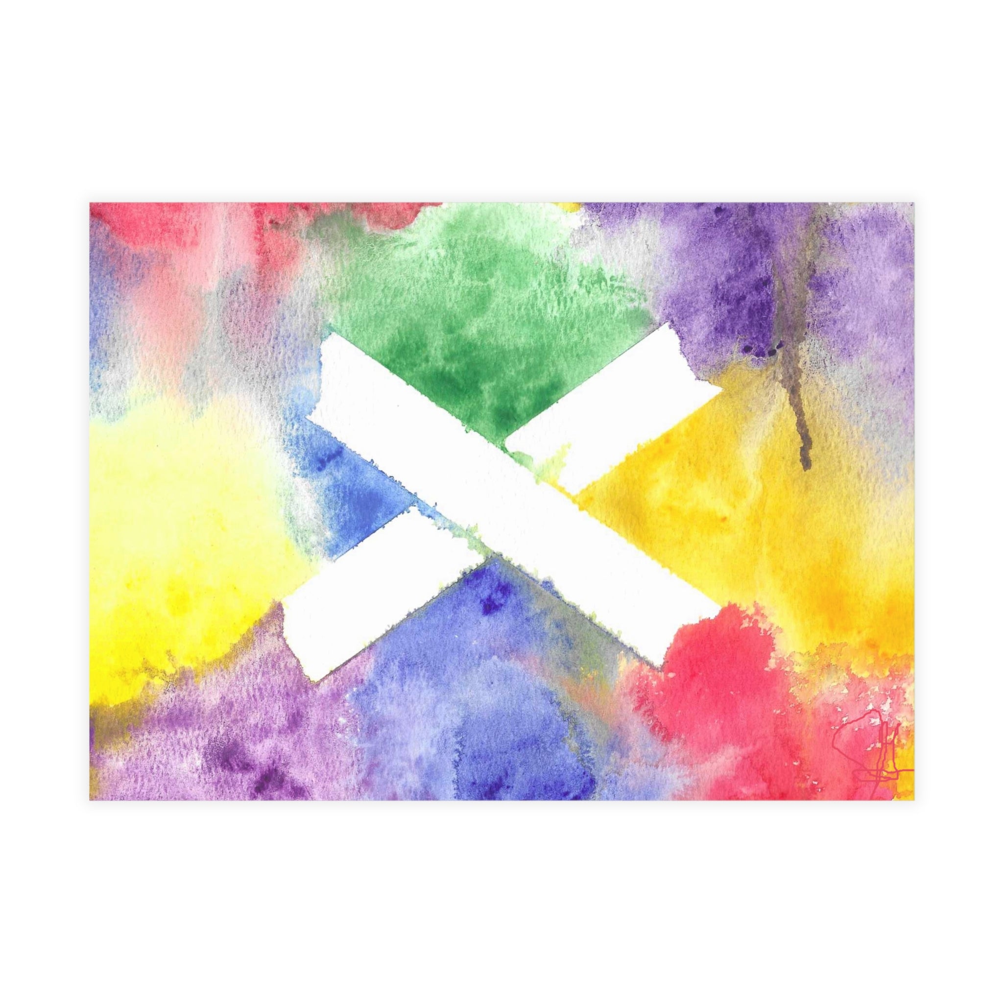 Marks the Spot - Emotional Healing Watercolor Art - Abstract Watercolor Postcard Set (4x6 or 5x7)