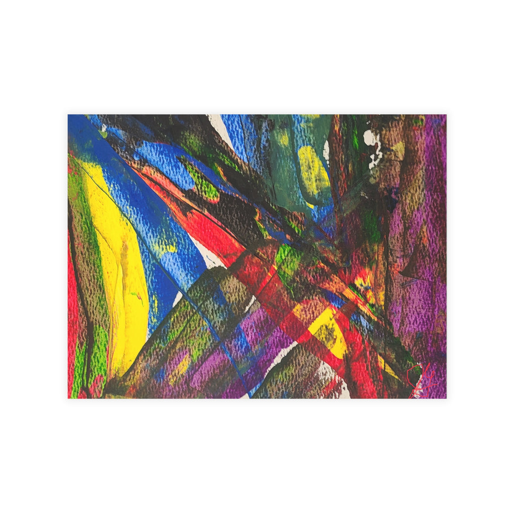 Chaotic Thought - PTSD Turmoil Watercolor Art - Abstract Watercolor Postcard Set (4x6 or 5x7)