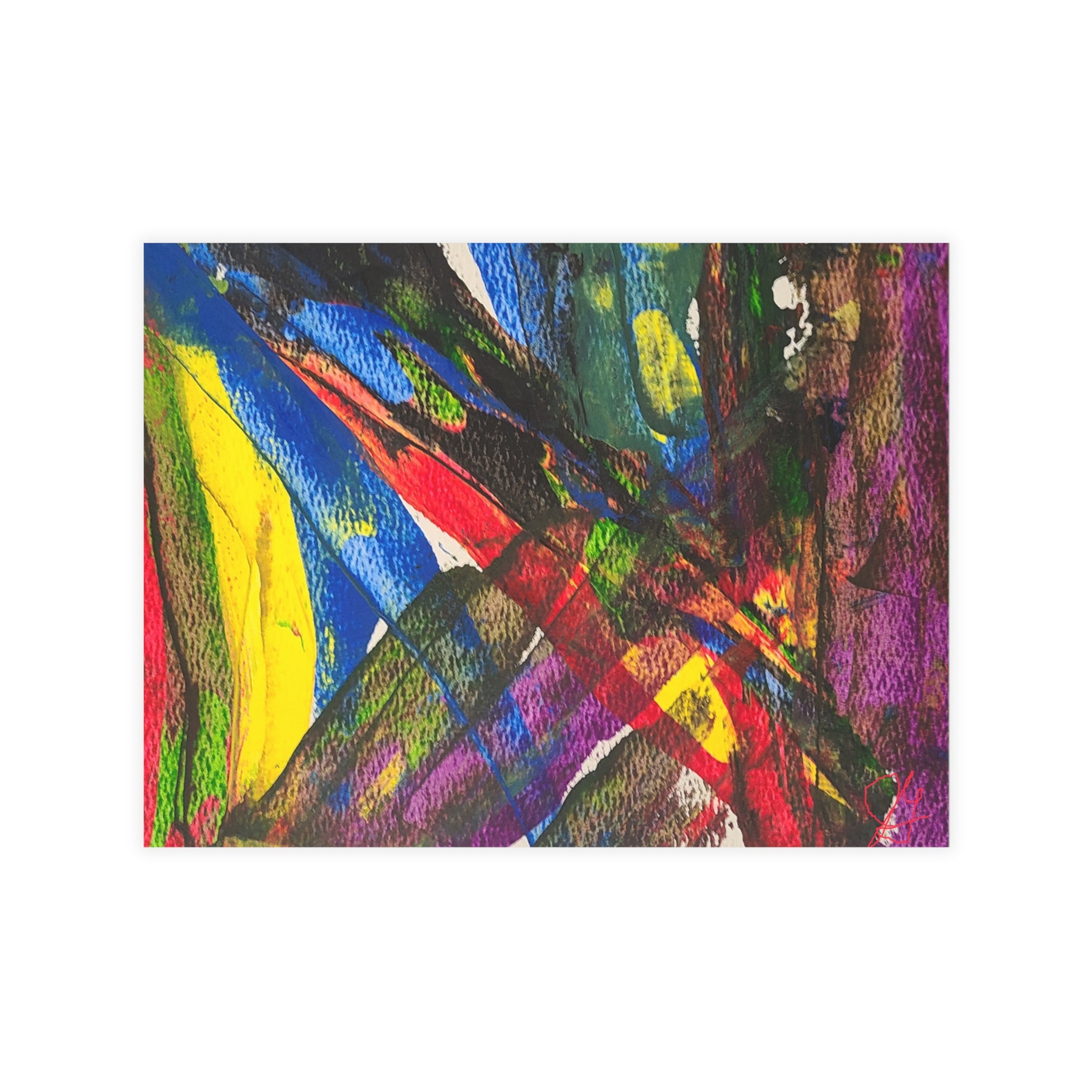 Chaotic Thought - PTSD Turmoil Watercolor Art - Abstract Watercolor Postcard Set (4x6 or 5x7)
