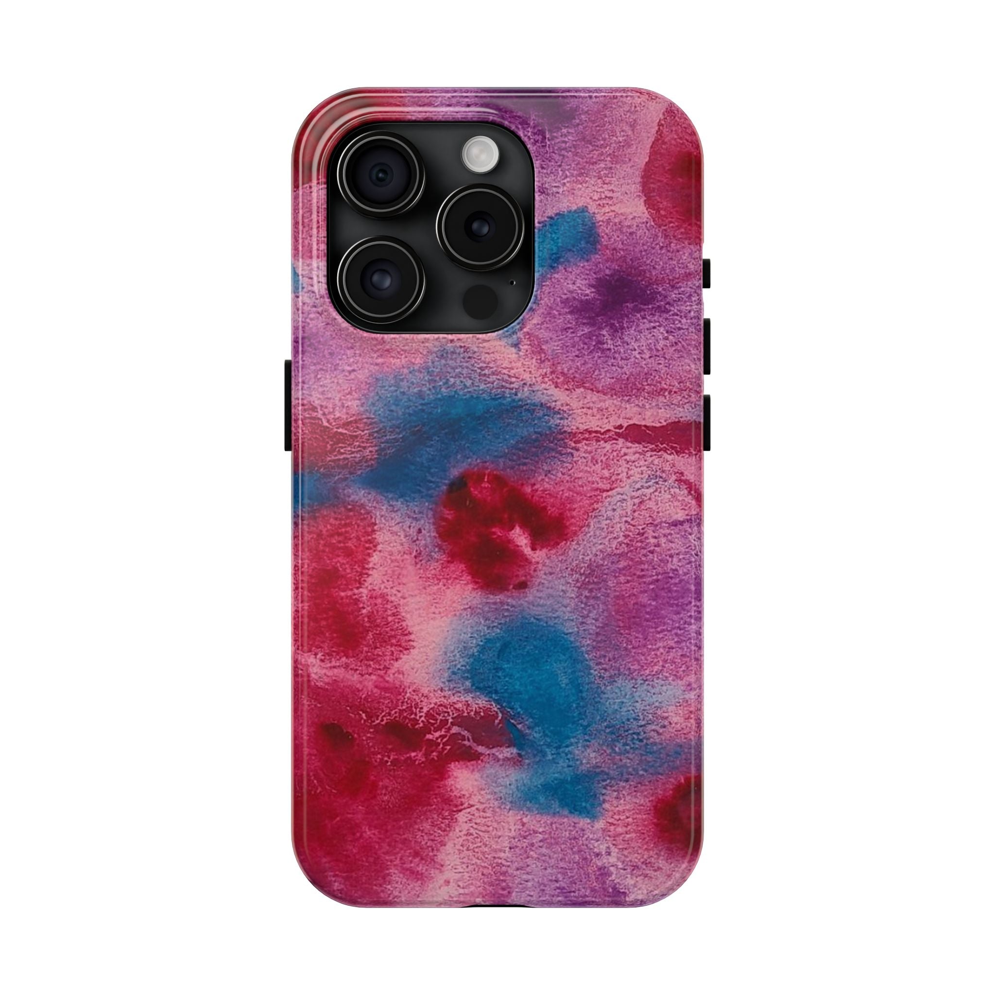 Pink Blue Watercolor Abstract Phone Case | Tough Case