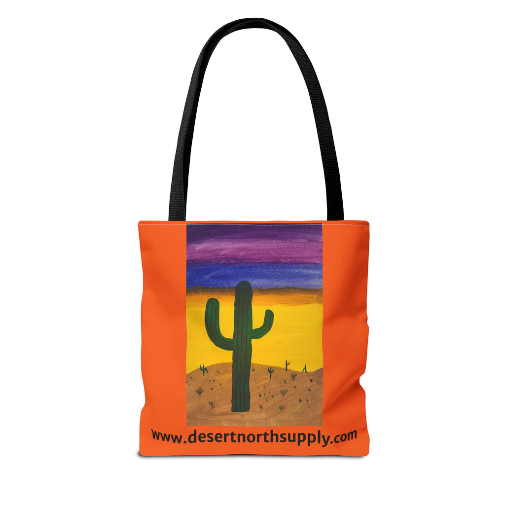 Desert Saguaro Cactus Canvas Tote Bag — "Alone" by John Ganger