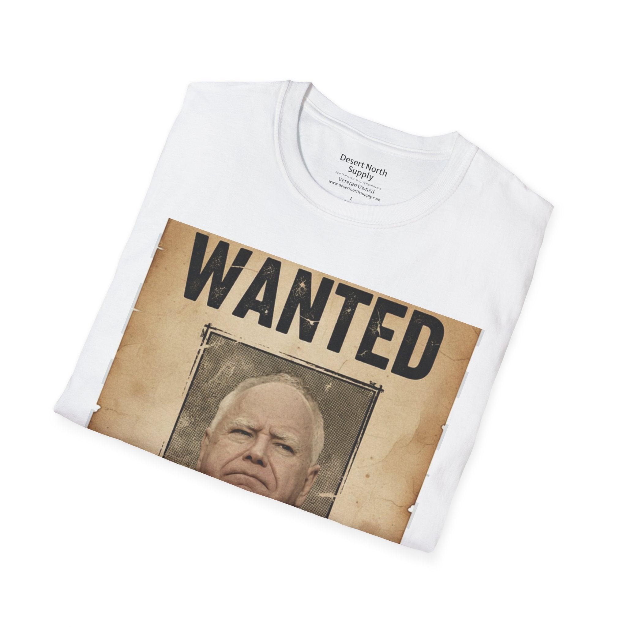 Wanted Poster T‑Shirt — "WANTED For Sedition" Vintage Political Design