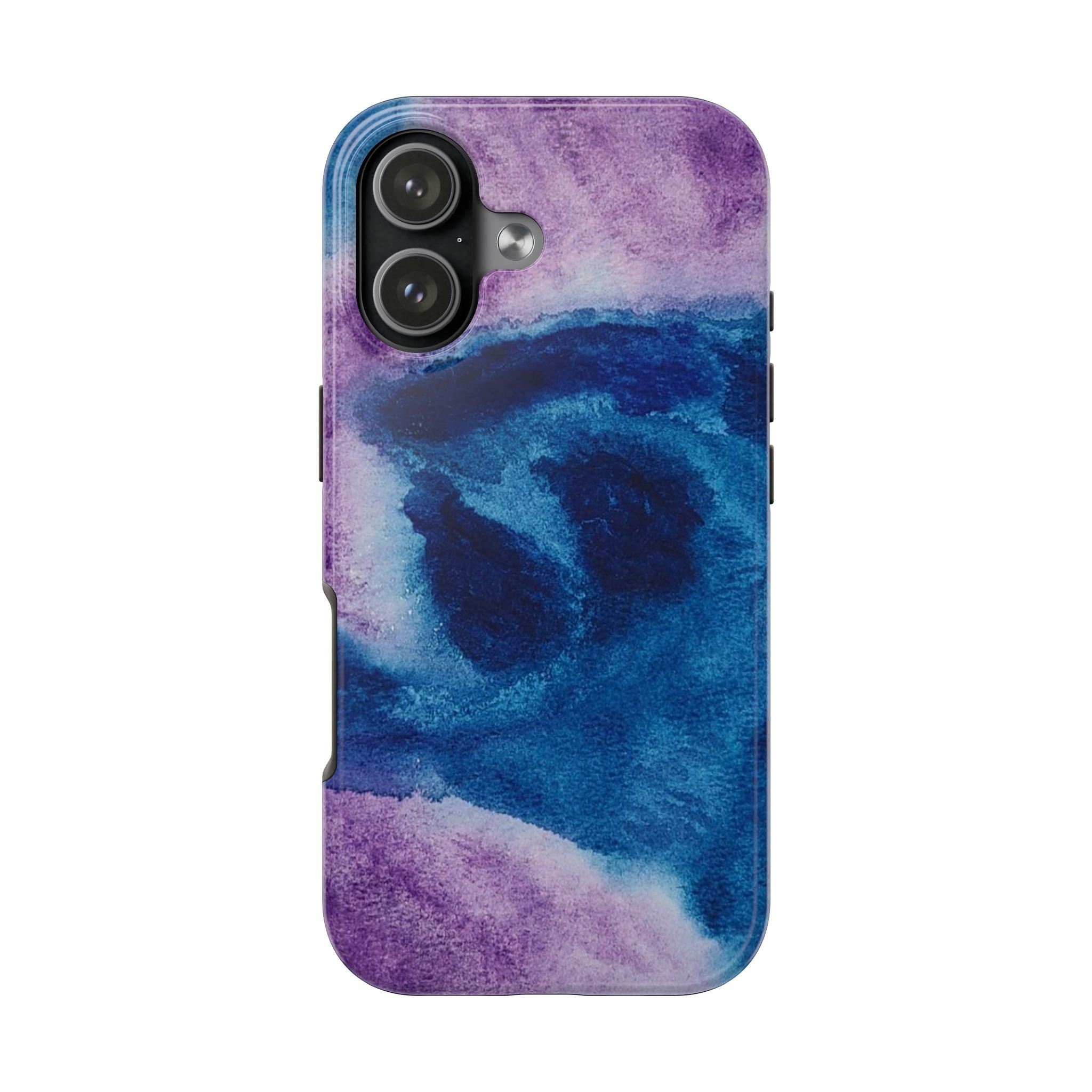 Purple Blue Abstract Phone Case | Geometric Swirl Pattern