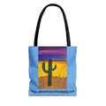 Desert Saguaro Cactus Canvas Tote Bag — "Alone" by John Ganger