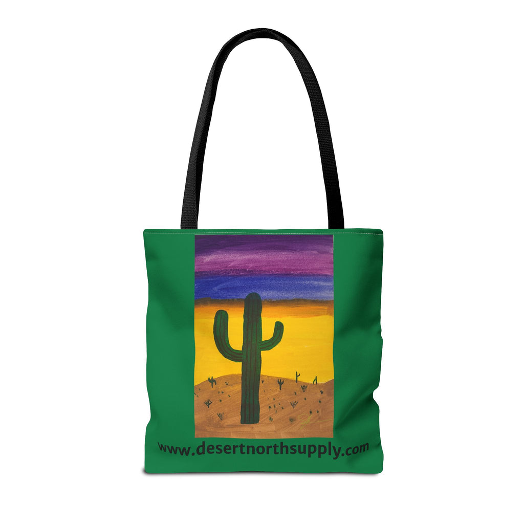 Desert Saguaro Cactus Canvas Tote Bag — "Alone" by John Ganger