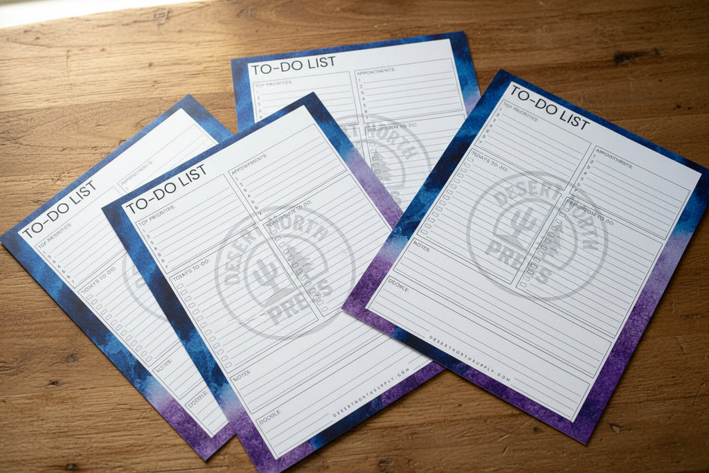 Printable To‑Do List Bundle (40 Pages) • 5 Aesthetic Styles • Goodnotes‑Ready Templates • Storms of Torment, Desert Sunset, Forest, Marble & Minimalist • Digital Download