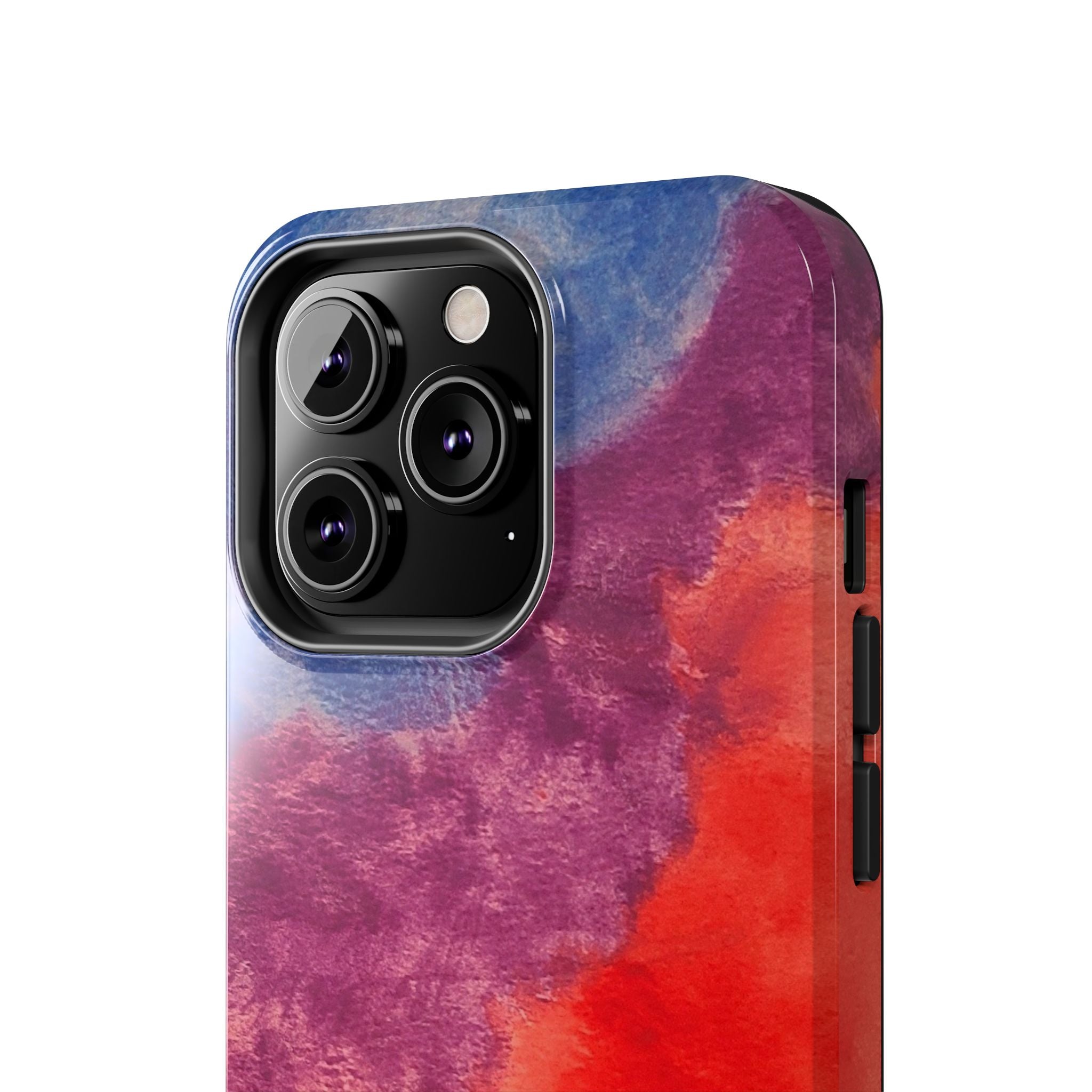 Red Purple Blue Abstract Phone Case | Colorful Geometric Art