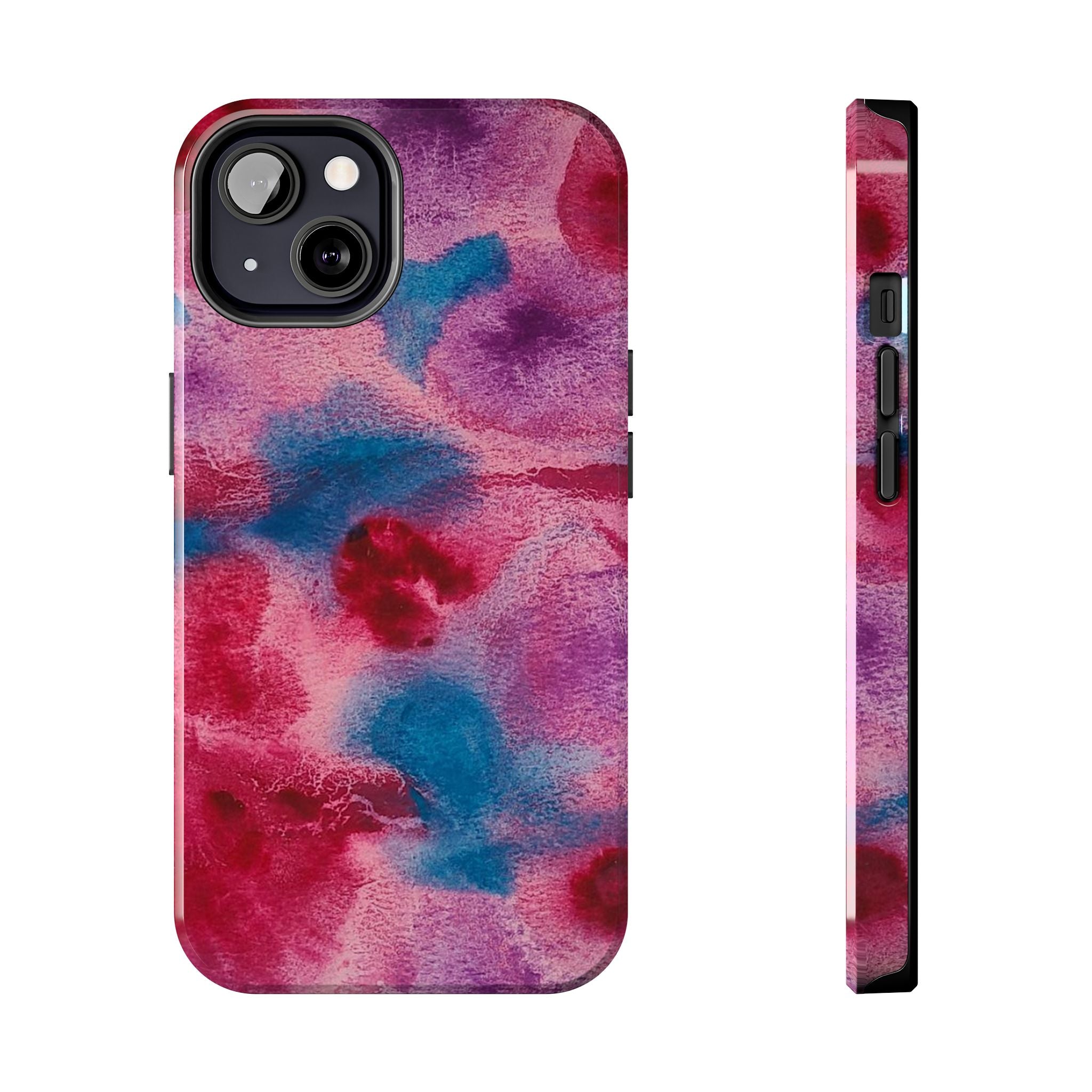 Pink Blue Watercolor Abstract Phone Case | Tough Case