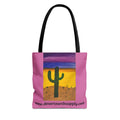 Desert Saguaro Cactus Canvas Tote Bag — "Alone" by John Ganger