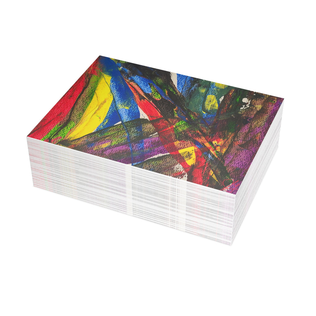 Chaotic Thought - PTSD Turmoil Abstract Watercolor Postcard Set (4x6 or 5x7)
