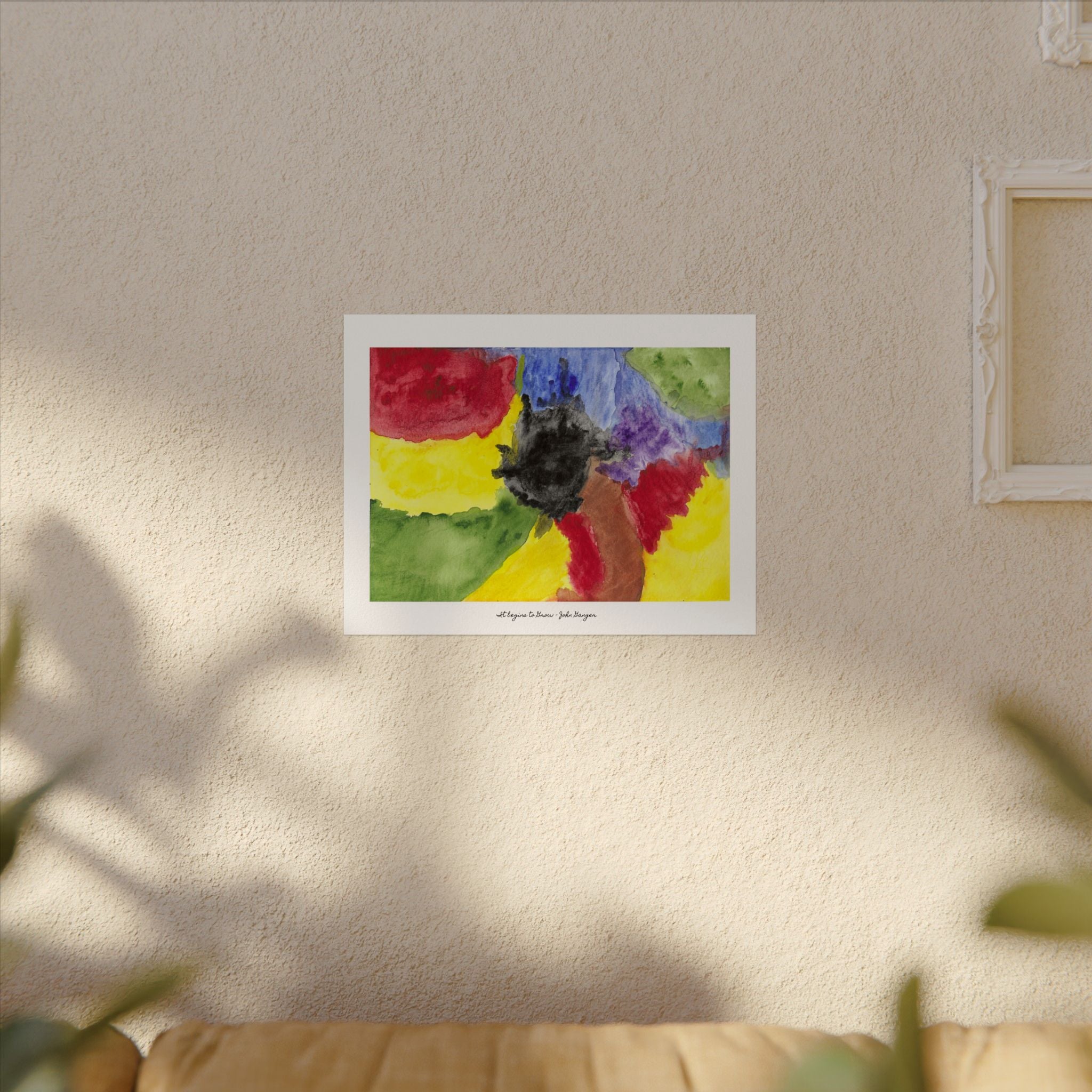 It Begins to Grow - The First Invasion - Watercolor Texture Art Print by John Ganger