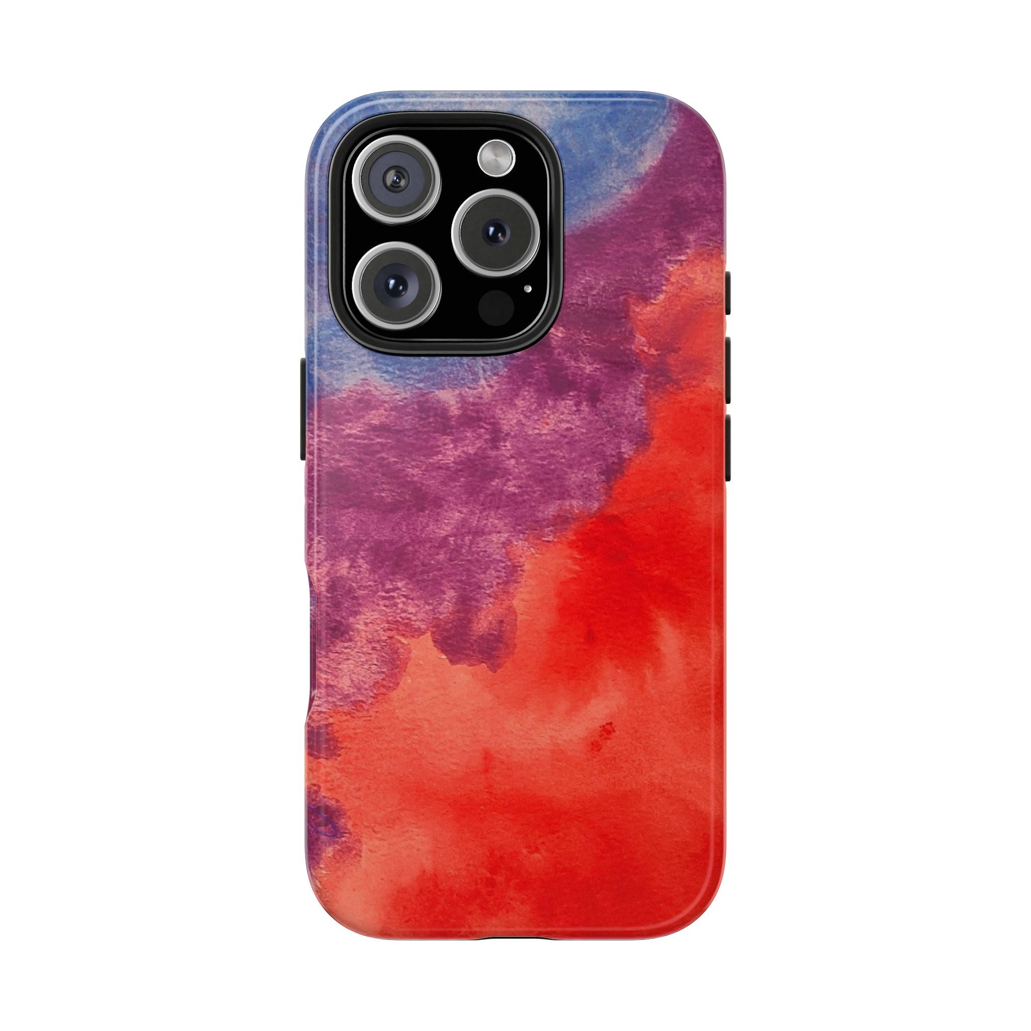Red Purple Blue Abstract Phone Case | Colorful Geometric Art