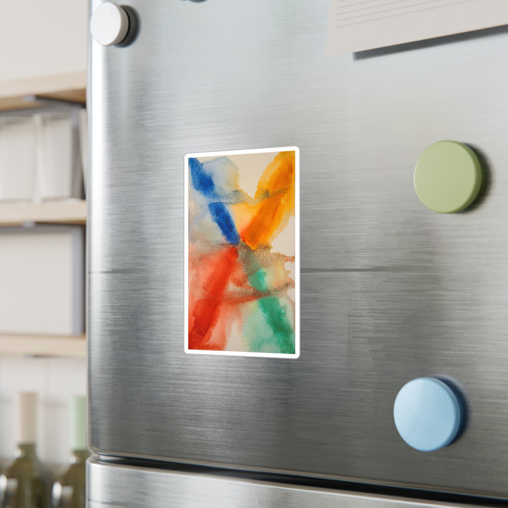 Crosswinds Abstract Watercolor Vinyl Decal - PTSD Emotion Art Sticker for Walls, Laptops & Therapy Spaces
