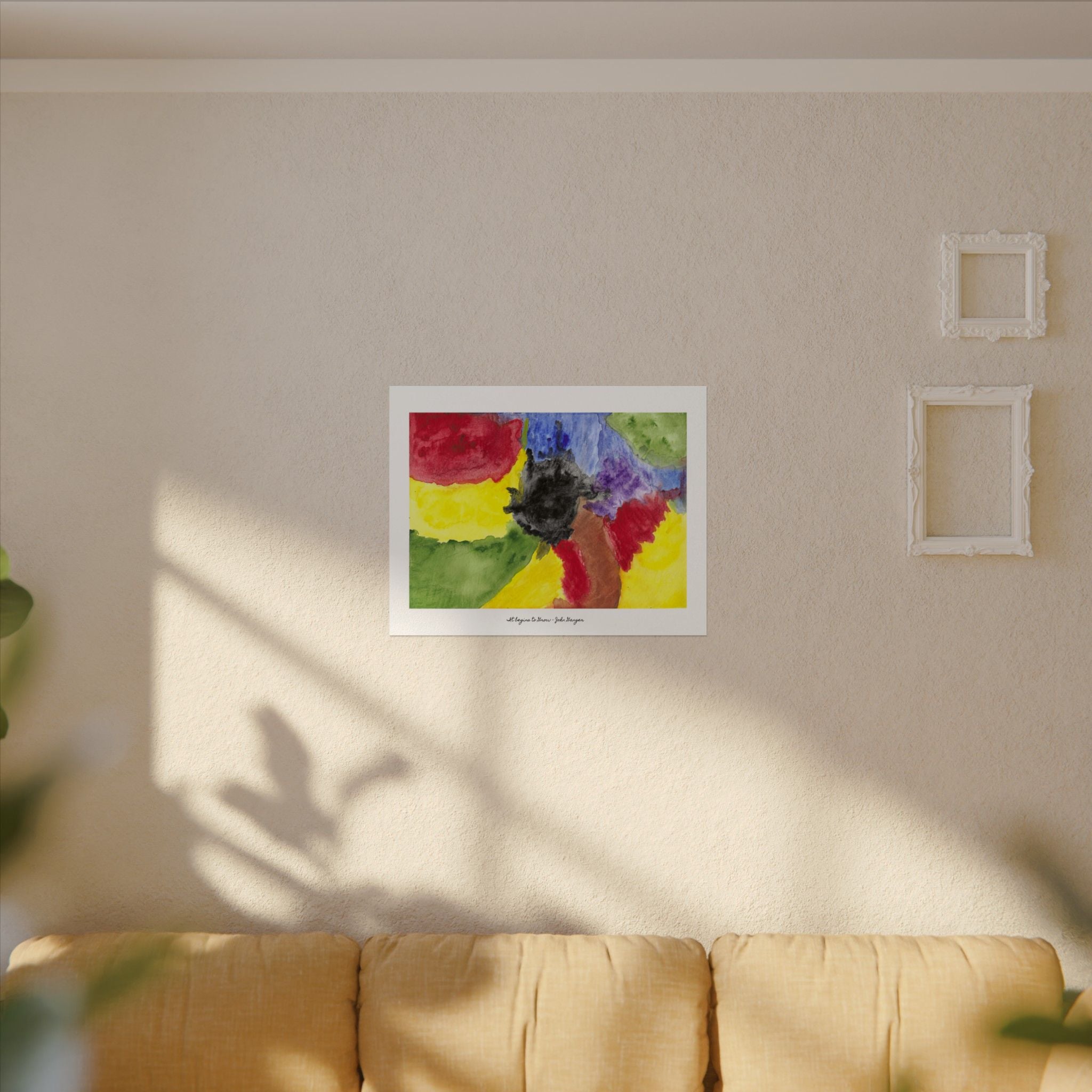 It Begins to Grow - The First Invasion - Watercolor Texture Art Print by John Ganger