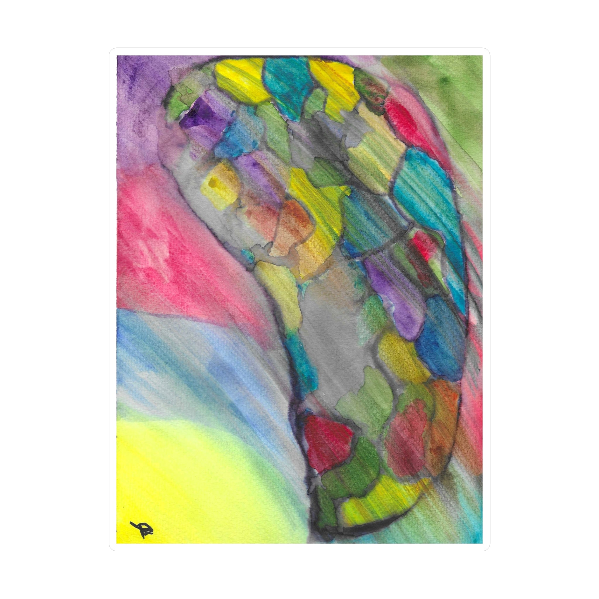 The Infection Spreads - Abstract Trauma Brain Watercolor - Vinyl Decal
