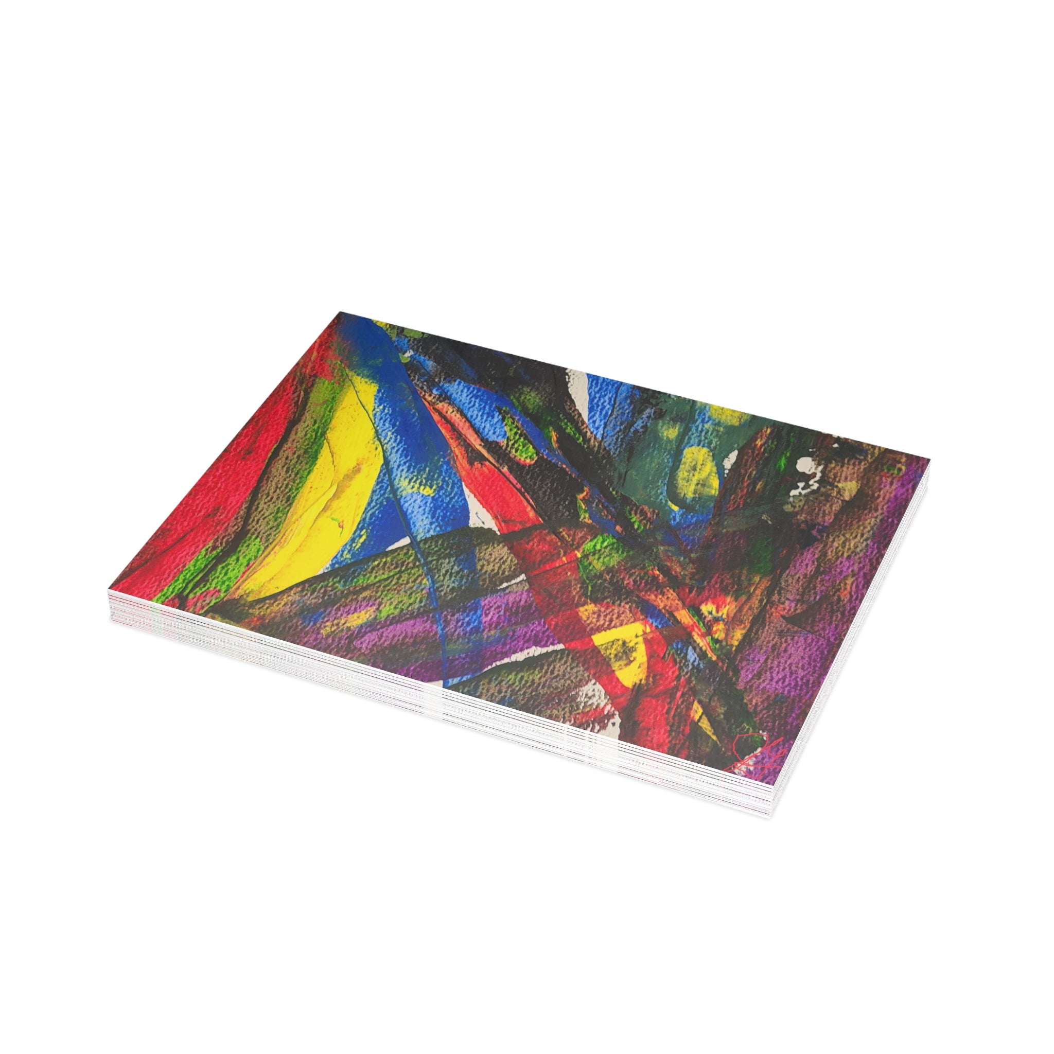 Chaotic Thought - PTSD Turmoil Abstract Watercolor Postcard Set (4x6 or 5x7)