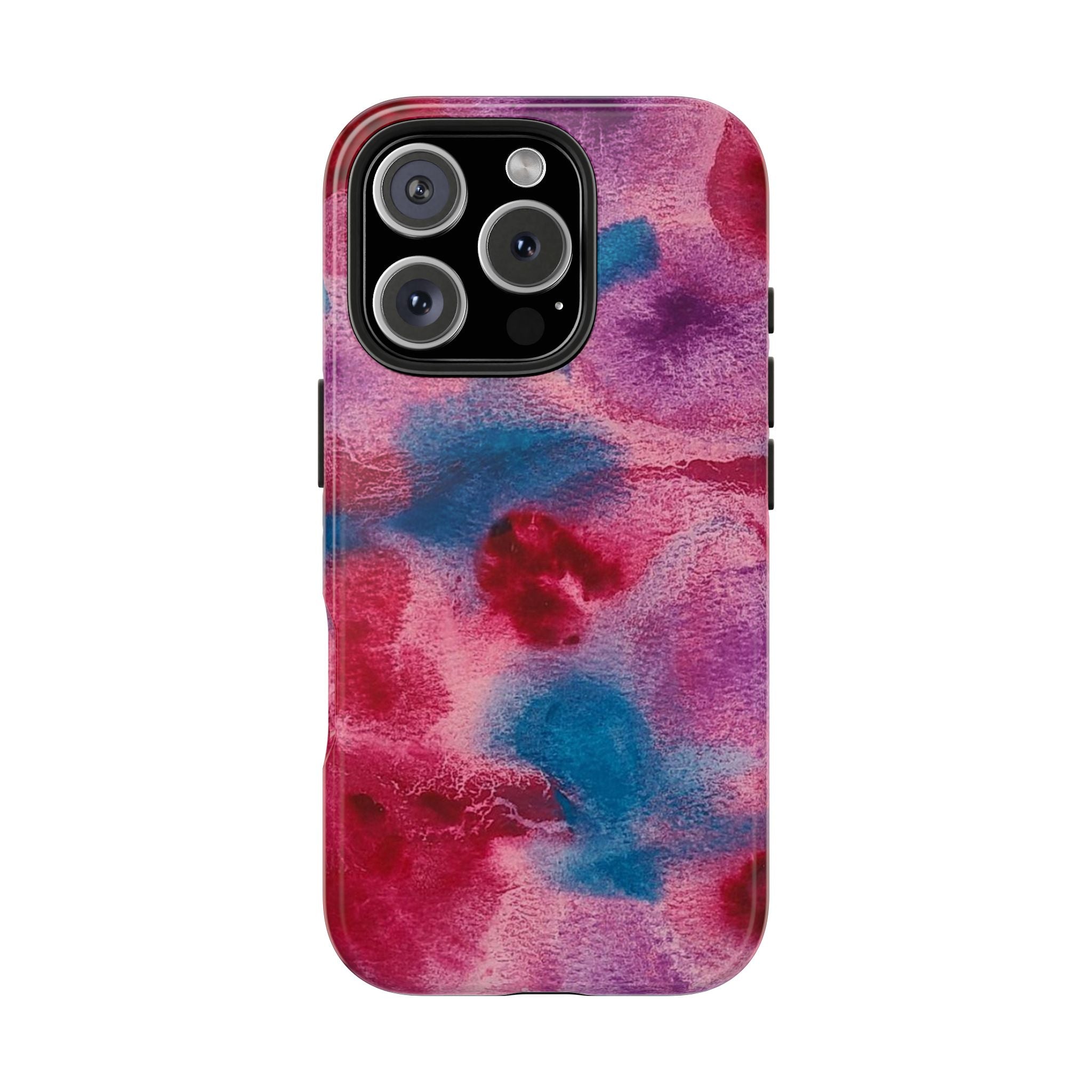 Pink Blue Watercolor Abstract Phone Case | Tough Case