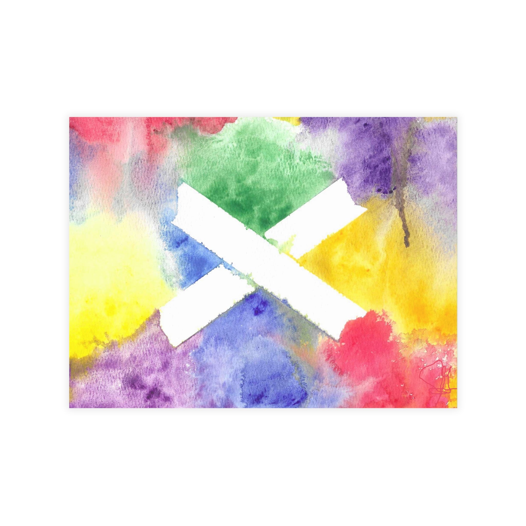 Marks the Spot - Emotional Healing Watercolor Art - Abstract Watercolor Postcard Set (4x6 or 5x7)