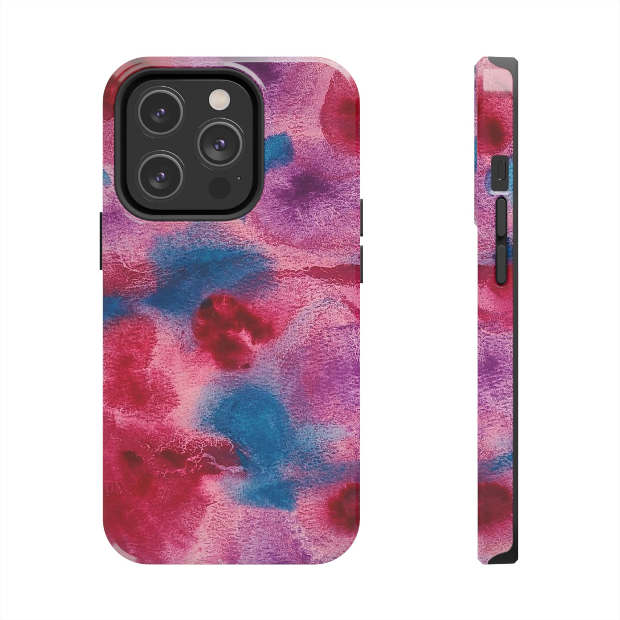 Pink Blue Watercolor Abstract Phone Case | Tough Case