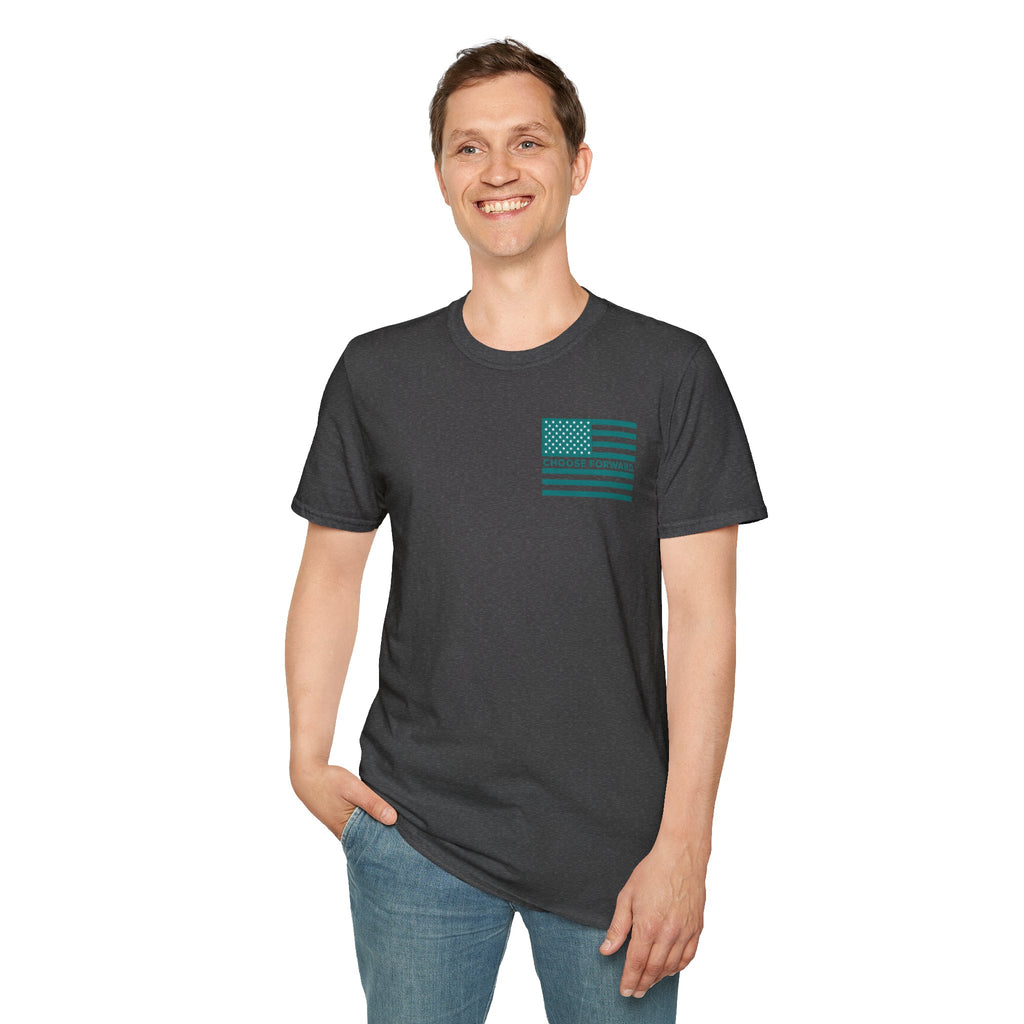 Choose Forward FAFO Shirt - Teal American Old Man with a DD-214 Motivation Tee for Strength, Grit & Resilience