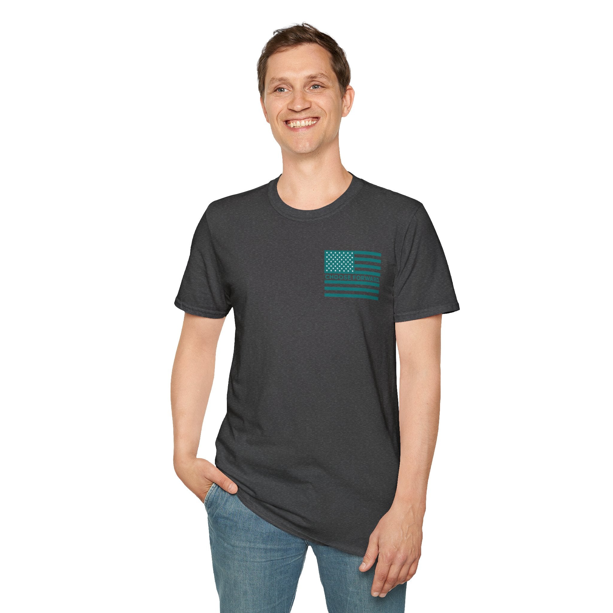 Choose Forward FAFO Shirt - Teal American Old Man with a DD-214 Motivation Tee for Strength, Grit & Resilience