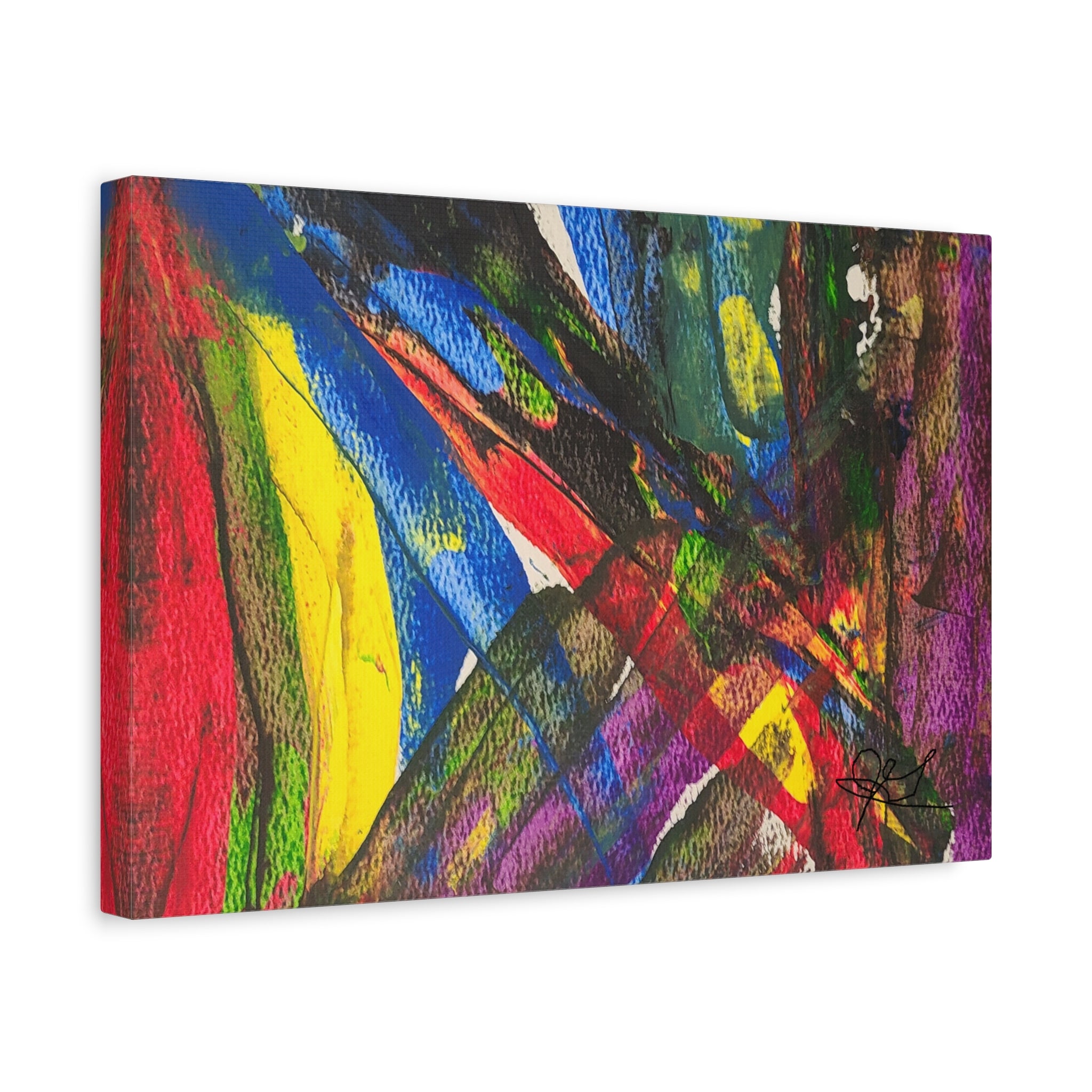 Abstract Canvas Art - "Chaotic Thought" Original Art by John Ganger