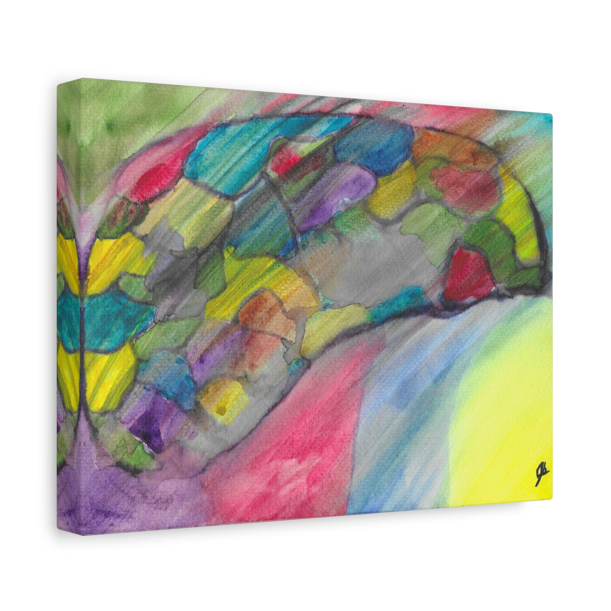 The Infection Spreads - Abstract Trauma Brain Watercolor - Canvas Wall Art