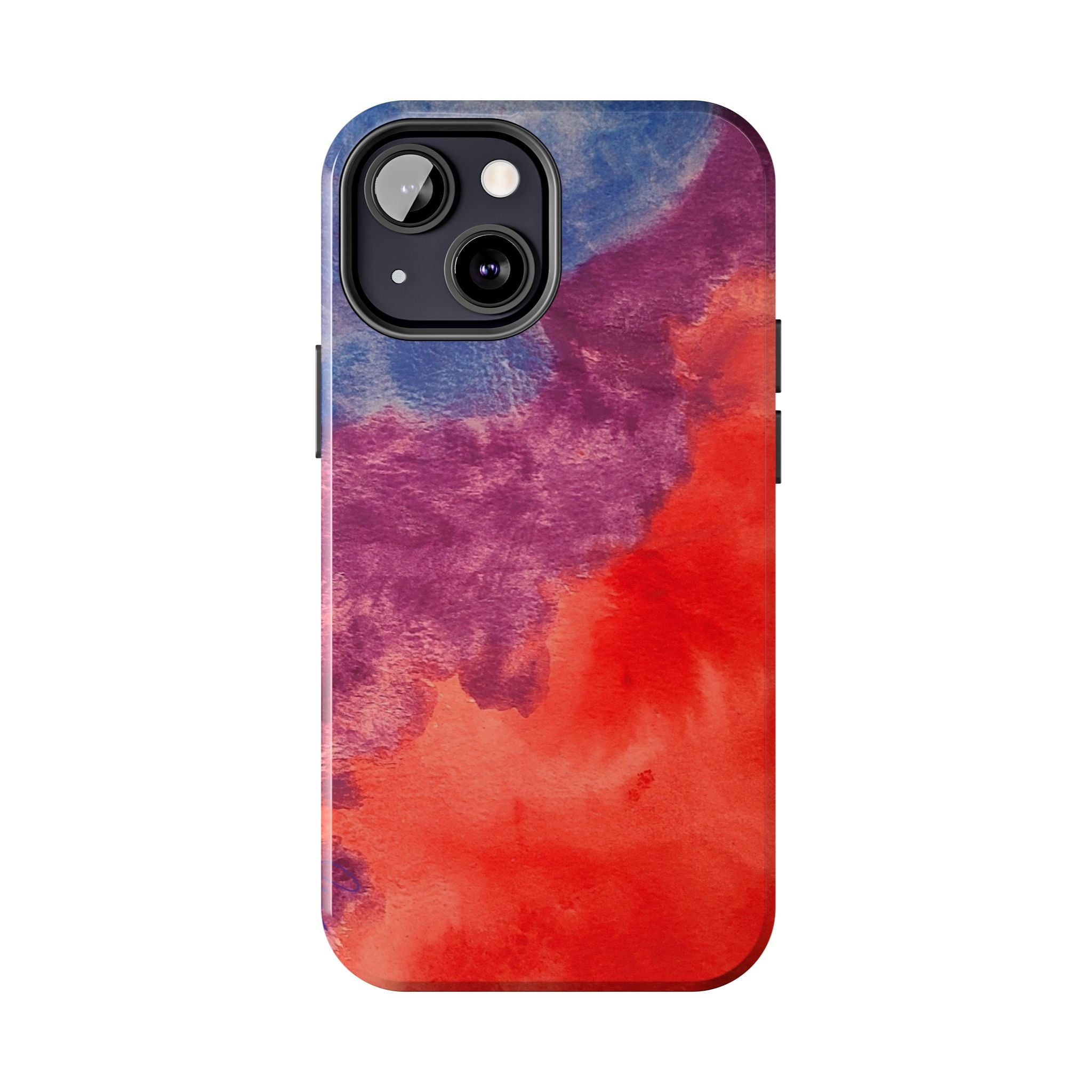Red Purple Blue Abstract Phone Case | Colorful Geometric Art