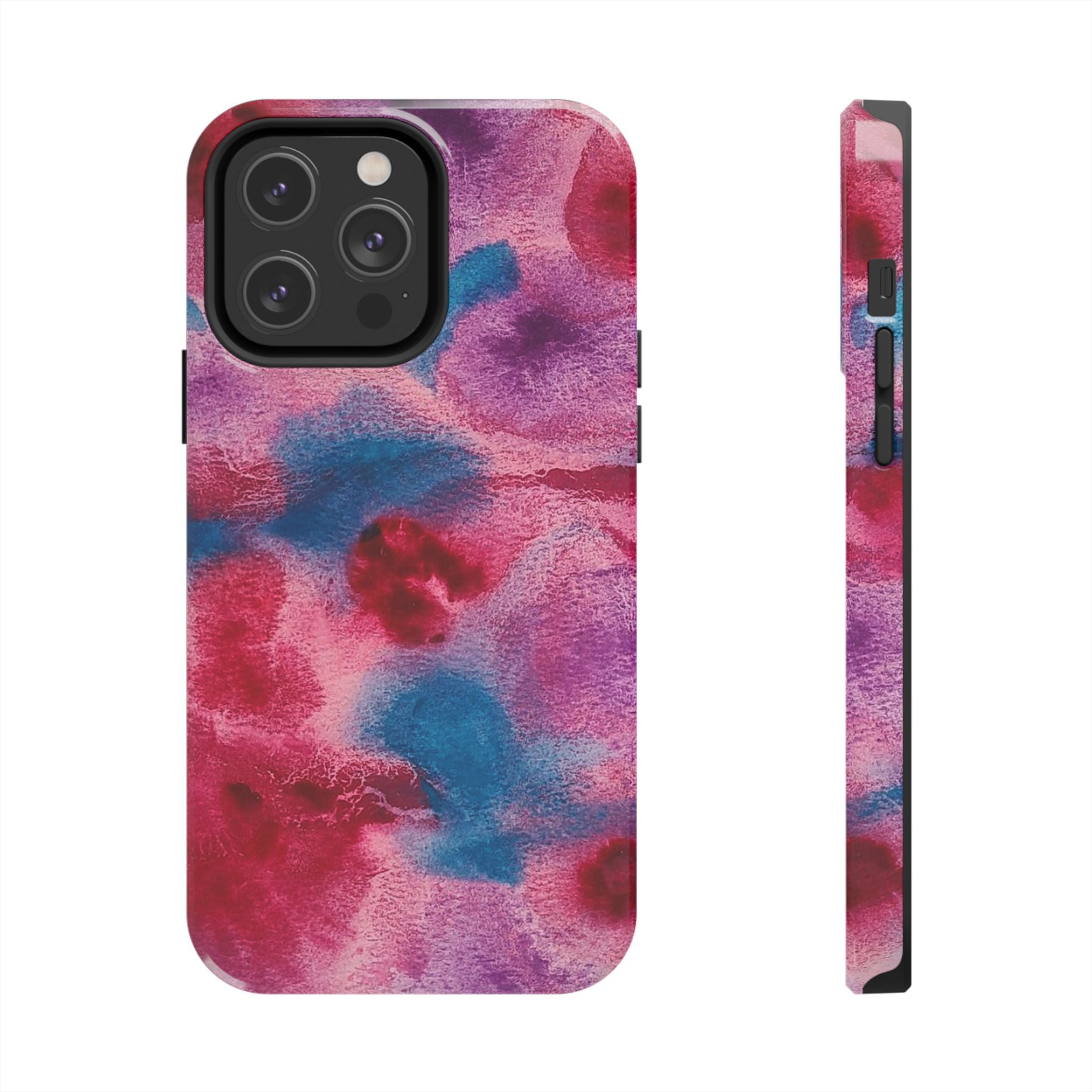 Pink Blue Watercolor Abstract Phone Case | Tough Case