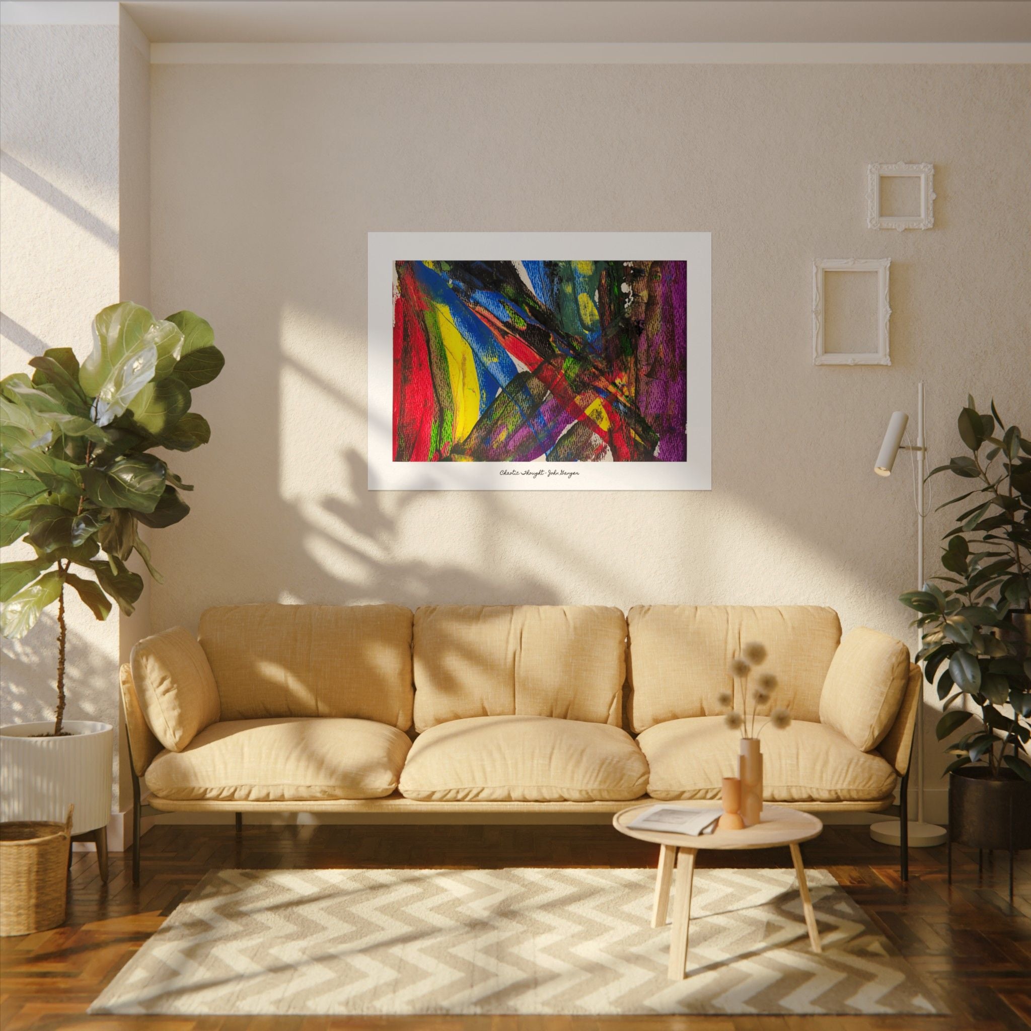 Watercolor Texture Art Print - "Chaotic Thought" by John Ganger