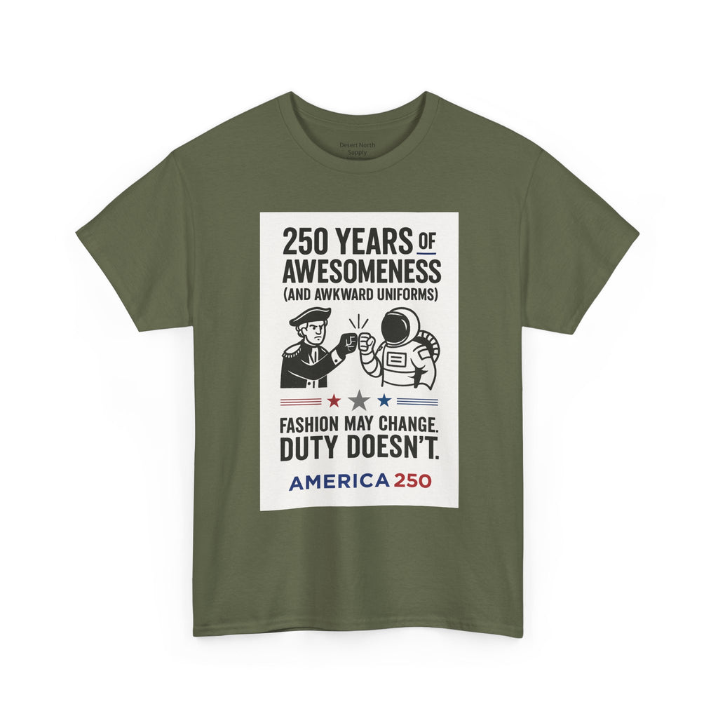 250 Years of Awesomeness Military History T-Shirt – Funny Duty & Uniforms Tee