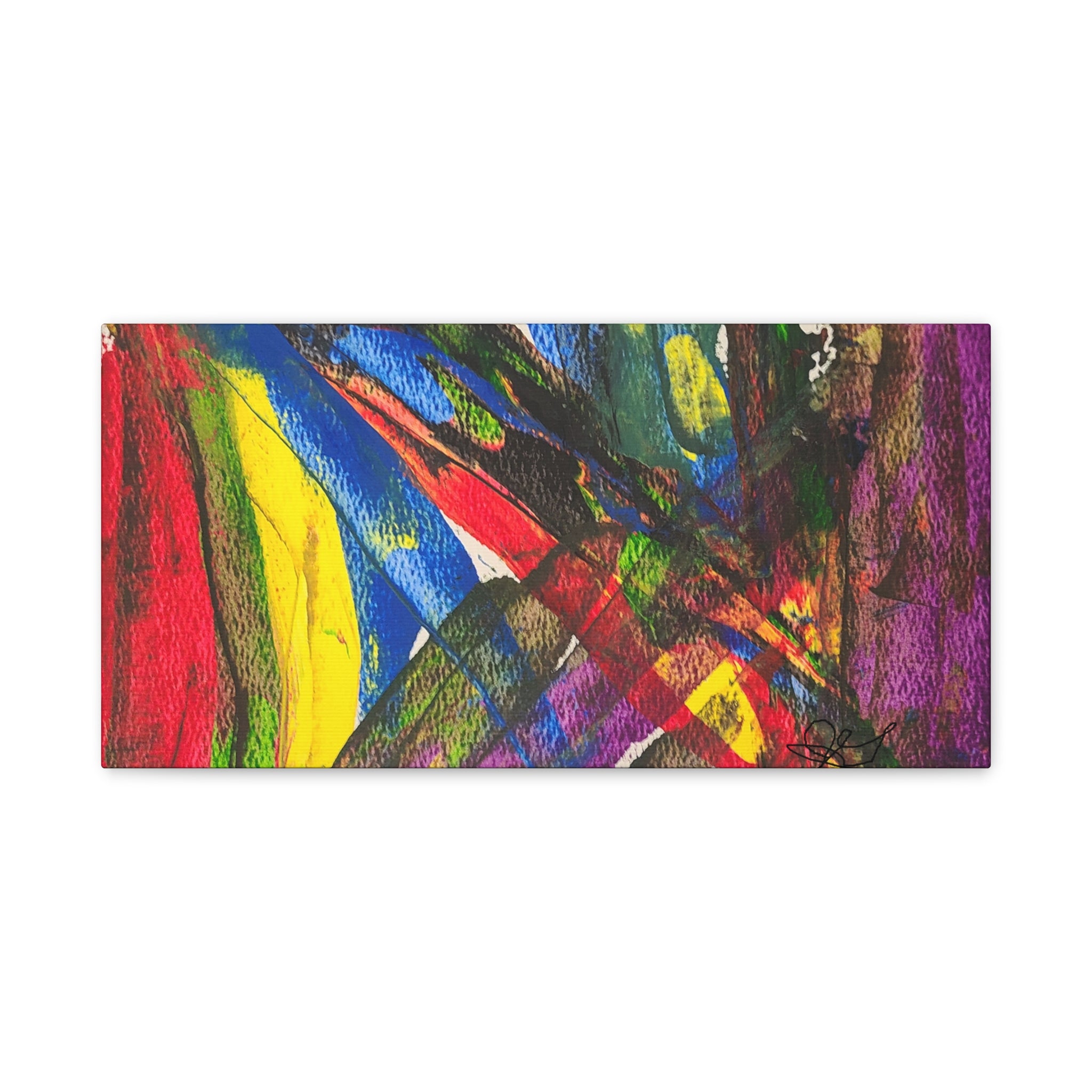 Abstract Canvas Art - "Chaotic Thought" Original Art by John Ganger