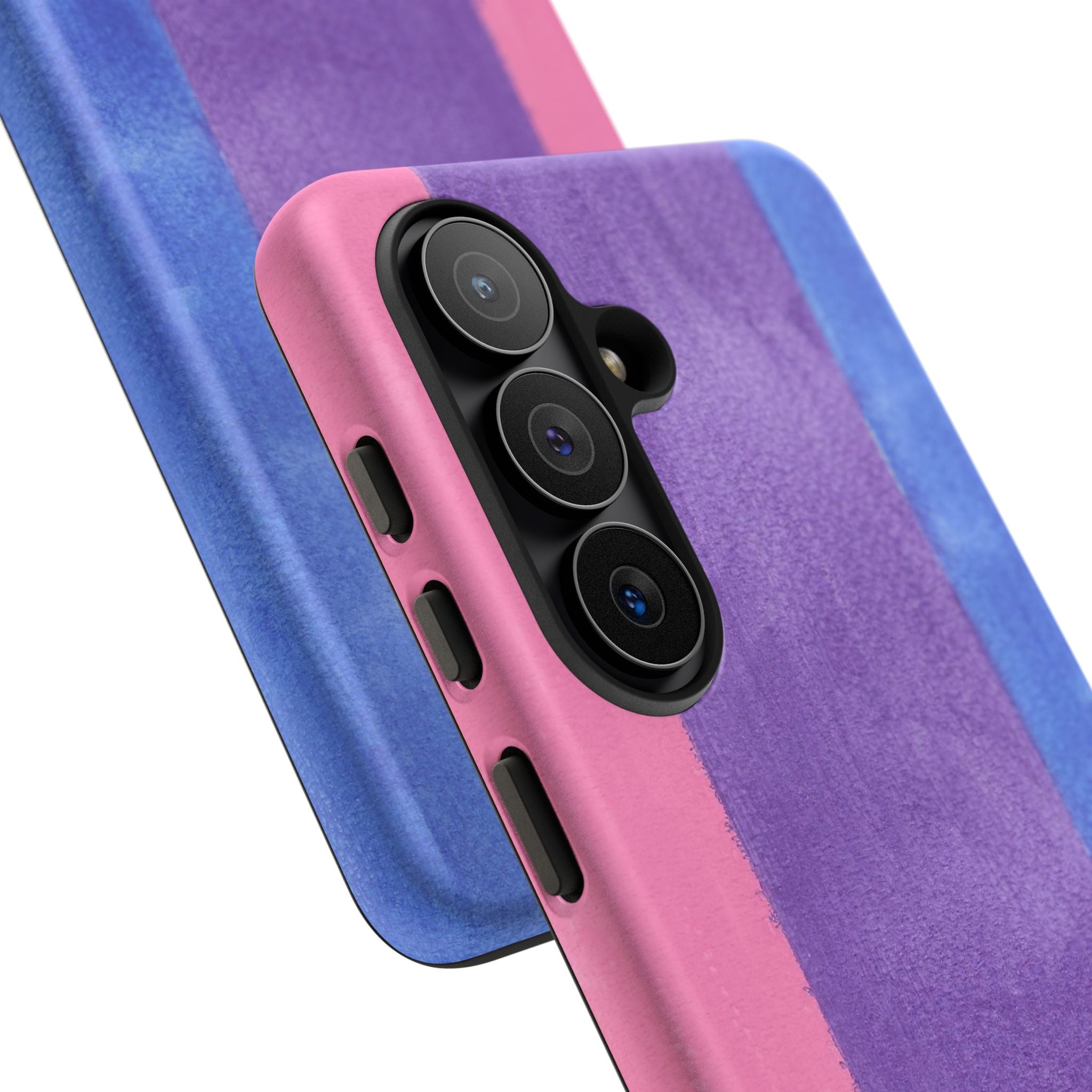 Watercolor Stripe Tough Phone Case — Pink Purple Blue Pride Protective Cover
