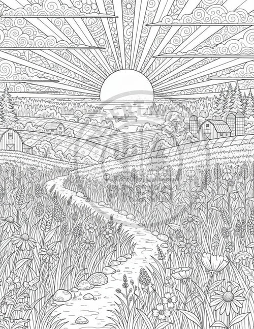 60‑Page Adult Coloring Book Printable - Intricate Designs for Stress Relief - Detailed Coloring Pages PDF - Mindful Art Therapy Download