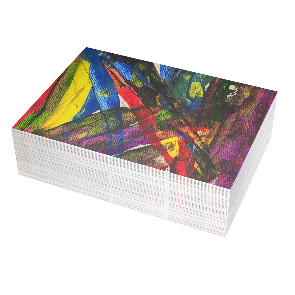 Chaotic Thought - PTSD Turmoil Watercolor Art - Abstract Watercolor Postcard Set (4x6 or 5x7)