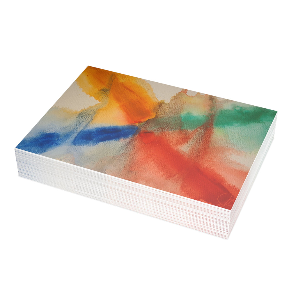 Crosswinds - PTSD Turmoil Watercolor Art - Abstract Watercolor Postcard Set (4x6 or 5x7)