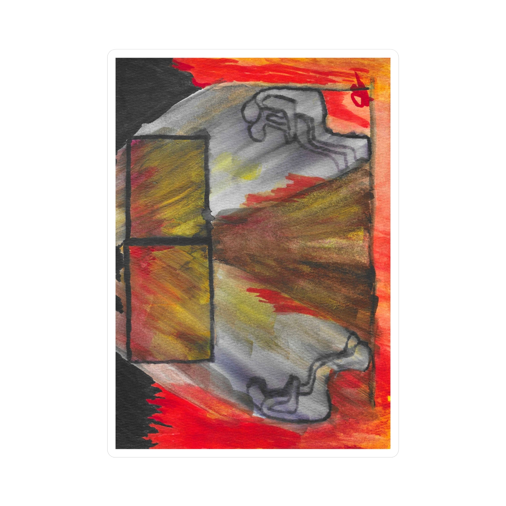 The Vision in my Head  - Abstract Origin Watercolor Vinyl Decal