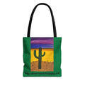 Desert Saguaro Cactus Canvas Tote Bag — "Alone" by John Ganger