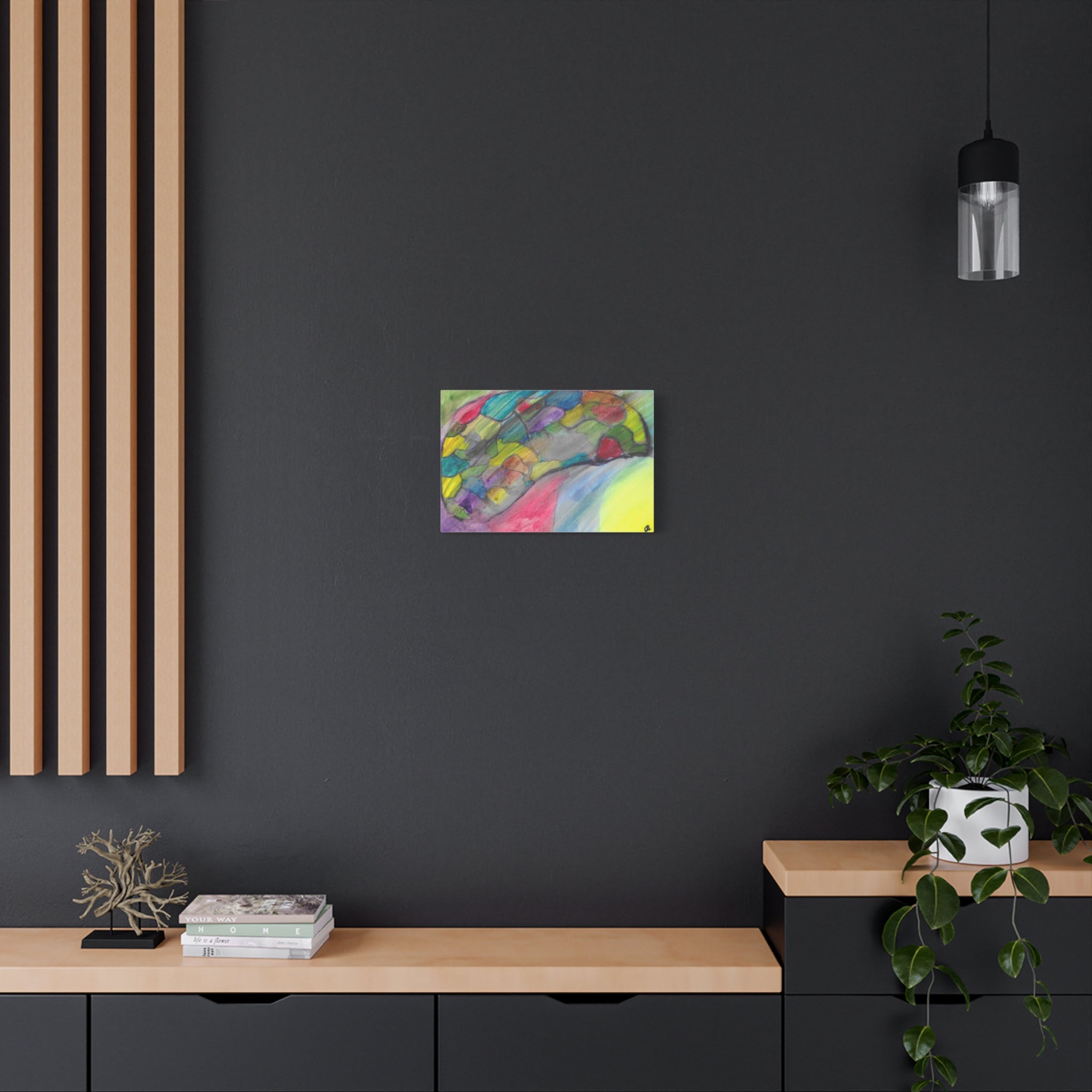 The Infection Spreads - Abstract Trauma Brain Watercolor - Canvas Wall Art