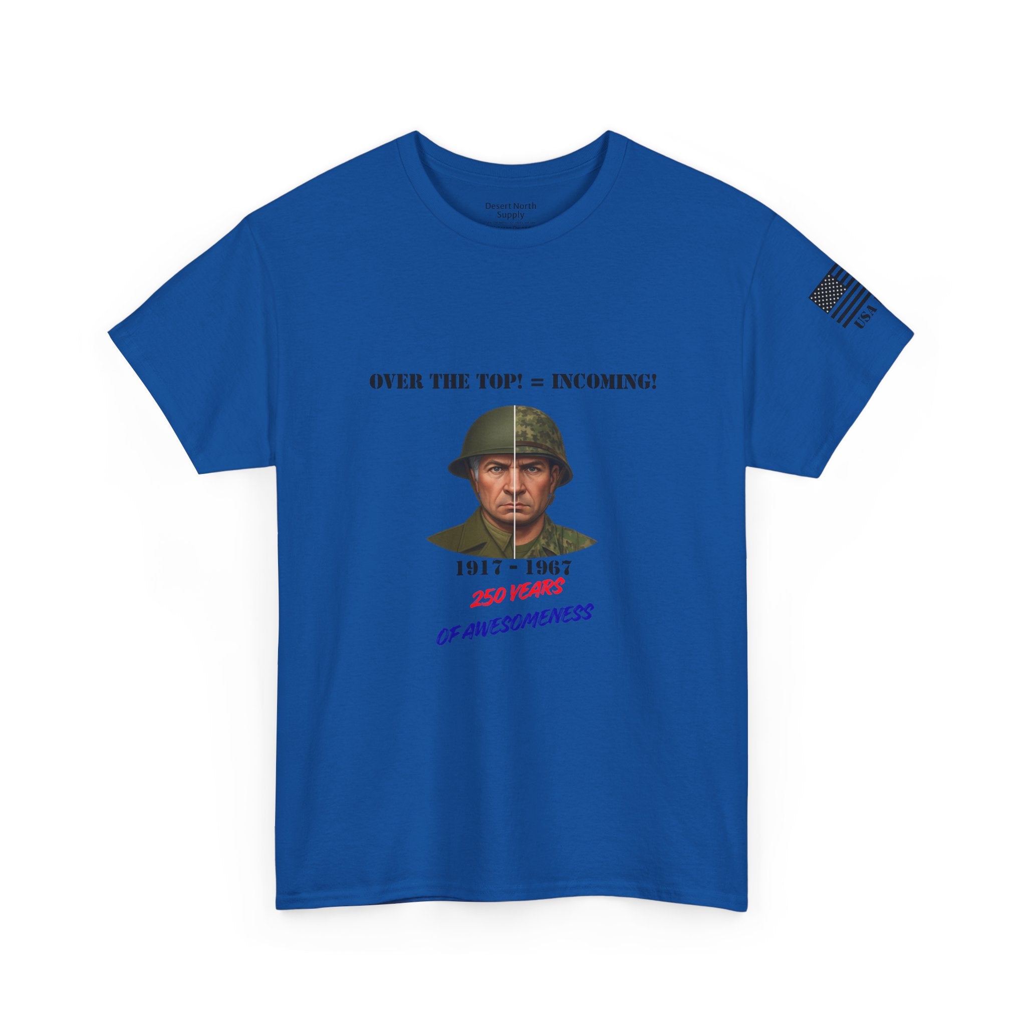 1917–1967 Split‑Era Soldier Shirt 250 Years of Awesomeness WWI to Vietnam Military History T‑Shirt