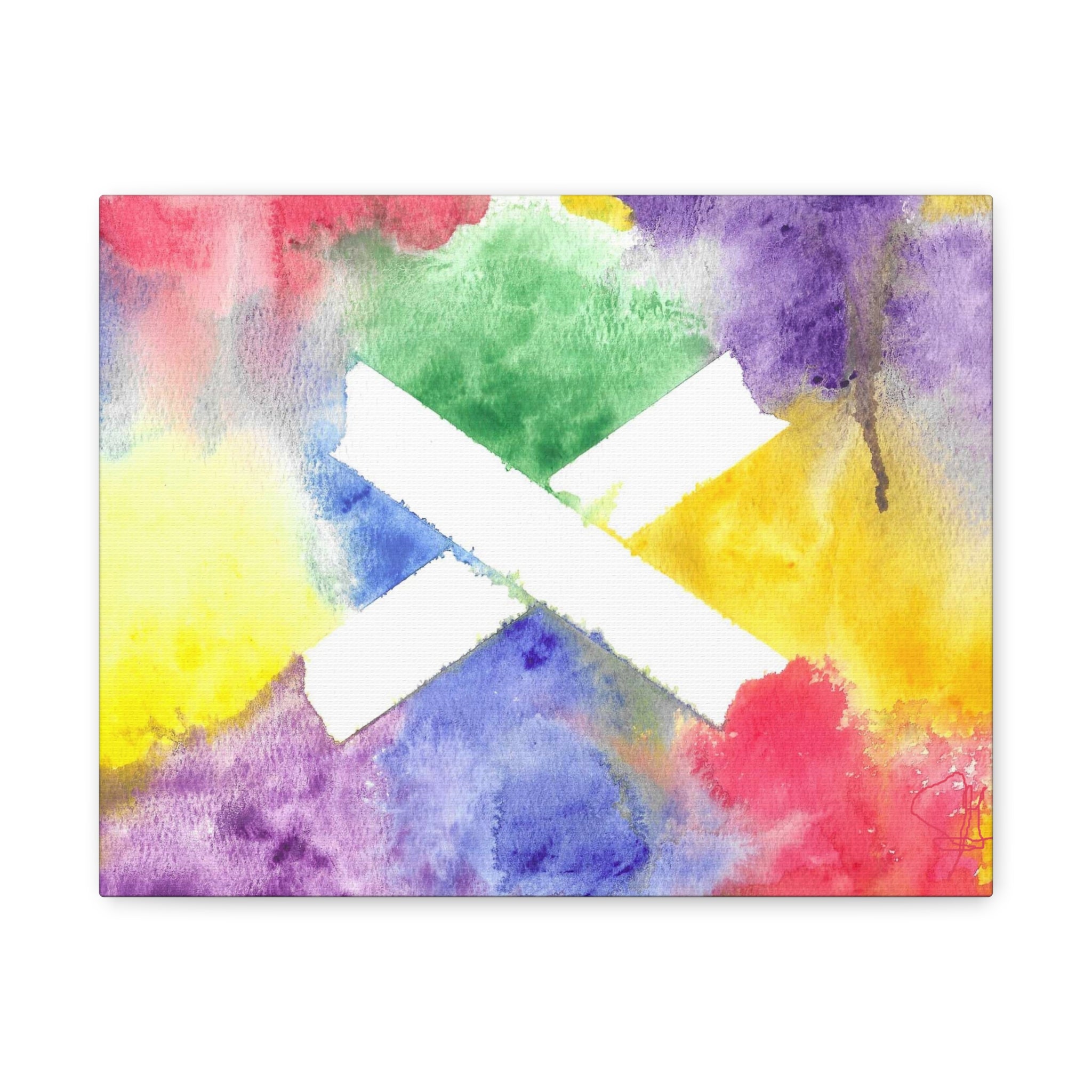Marks the Spot - PTSD Journey Abstract Art - Canvas Wall Art