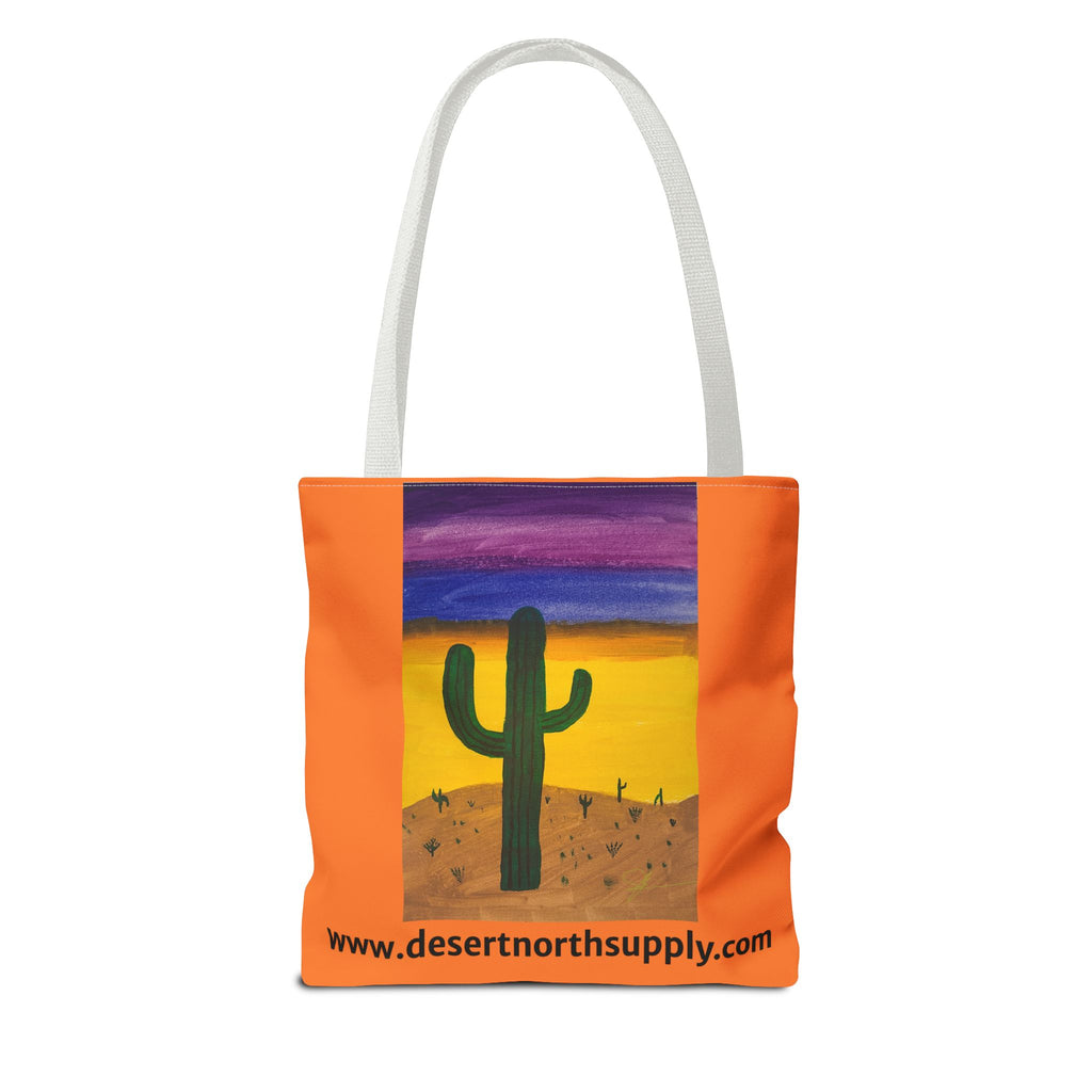 Desert Saguaro Cactus Canvas Tote Bag — "Alone" by John Ganger
