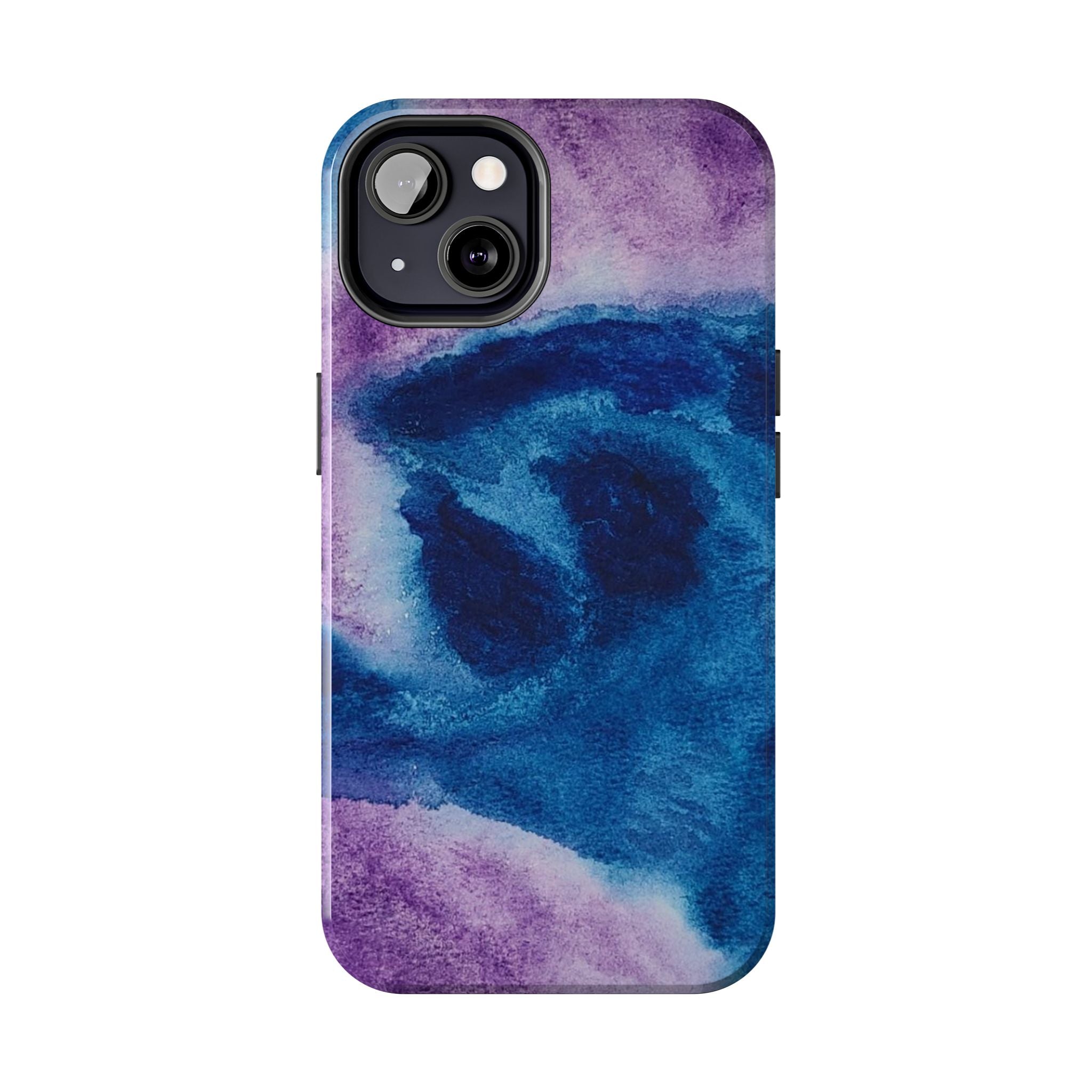 Purple Blue Abstract Phone Case | Geometric Swirl Pattern
