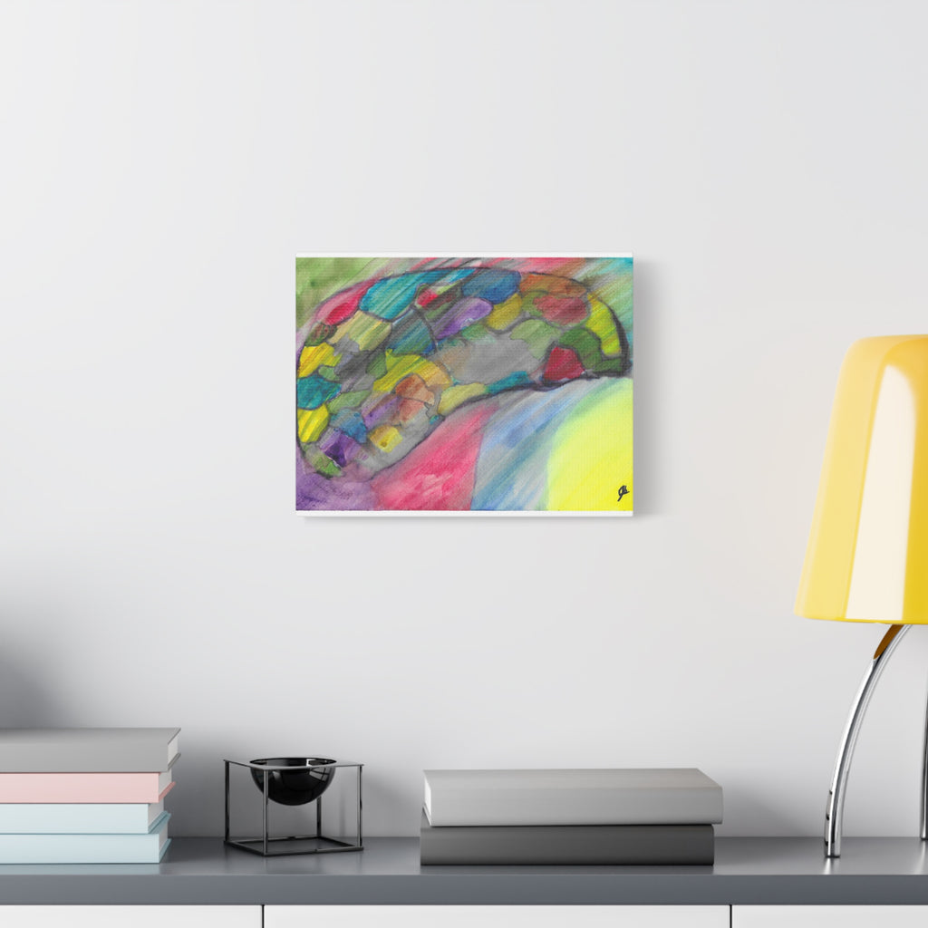 The Infection Spreads - Abstract Trauma Brain Watercolor - Canvas Wall Art
