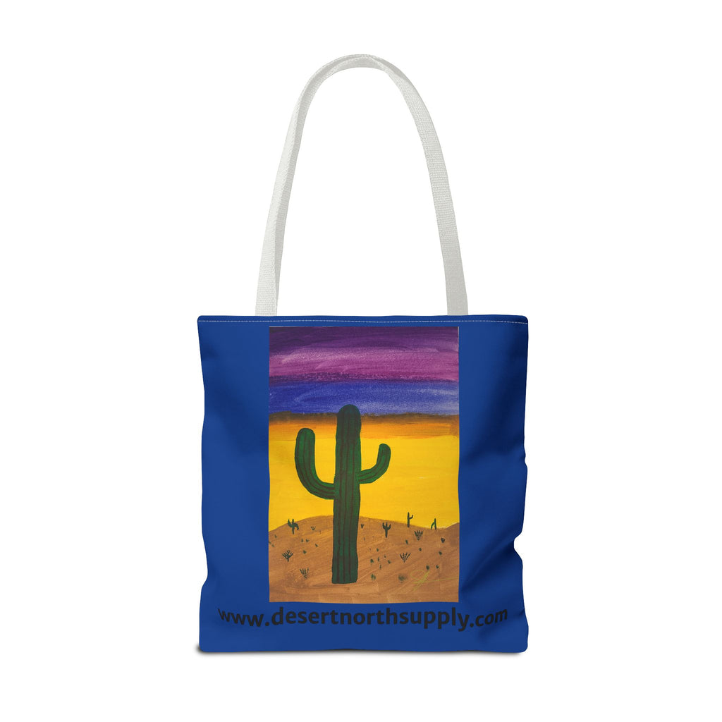 Desert Saguaro Cactus Canvas Tote Bag — "Alone" by John Ganger